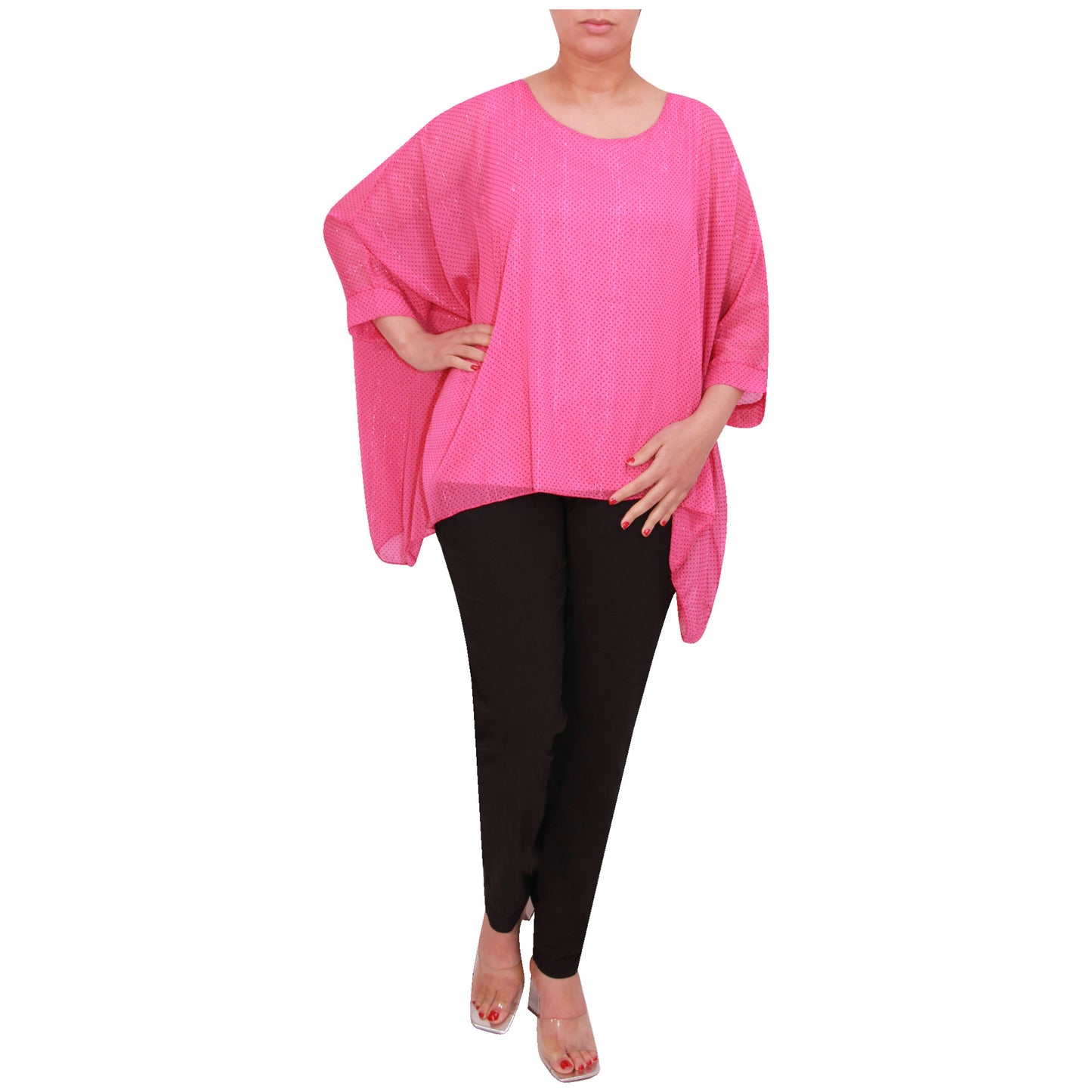 Haut femme kimono chemisier en mousseline de soie