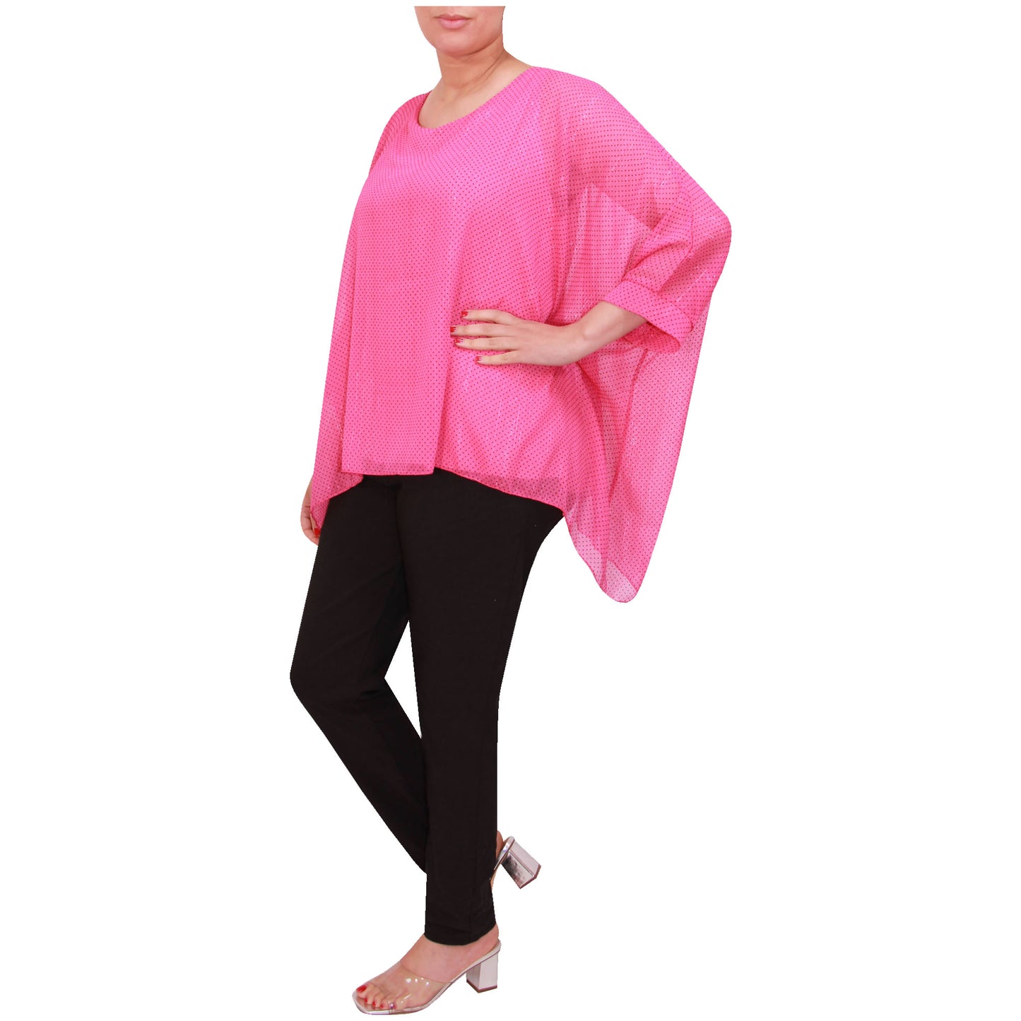 Haut femme kimono chemisier en mousseline de soie