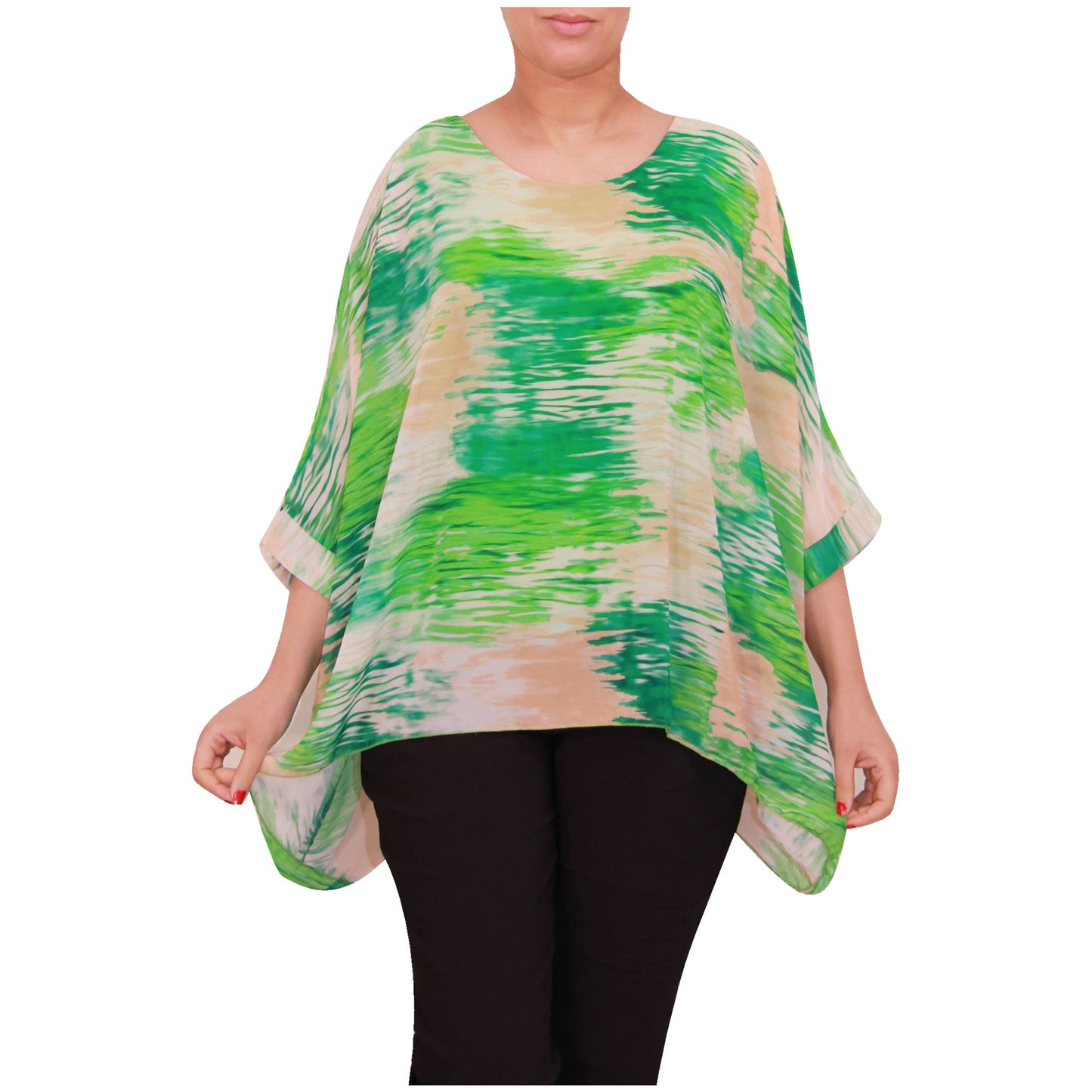Top femme chemisier en mousseline de soie Tie Dye