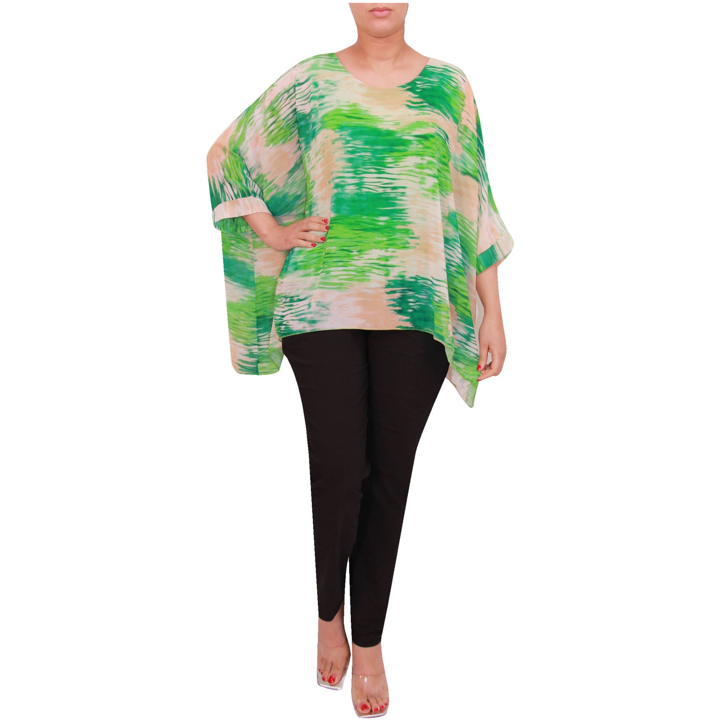 Top femme chemisier en mousseline de soie Tie Dye