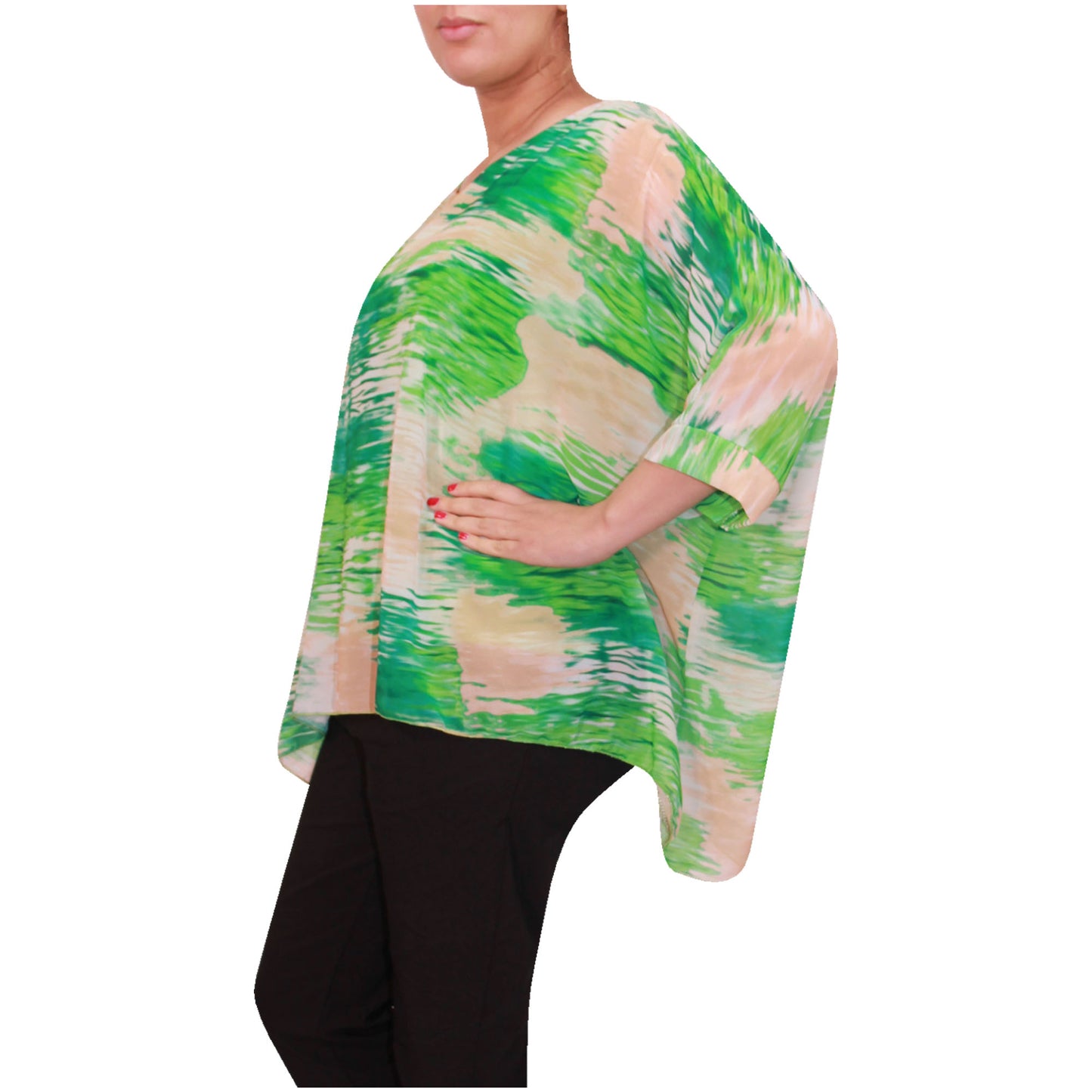 Top femme chemisier en mousseline de soie Tie Dye