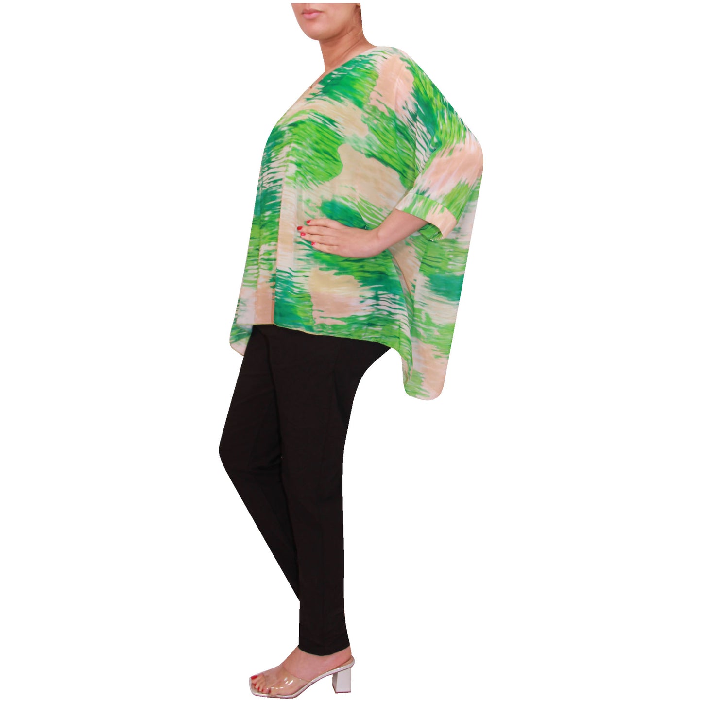 Top femme chemisier en mousseline de soie Tie Dye