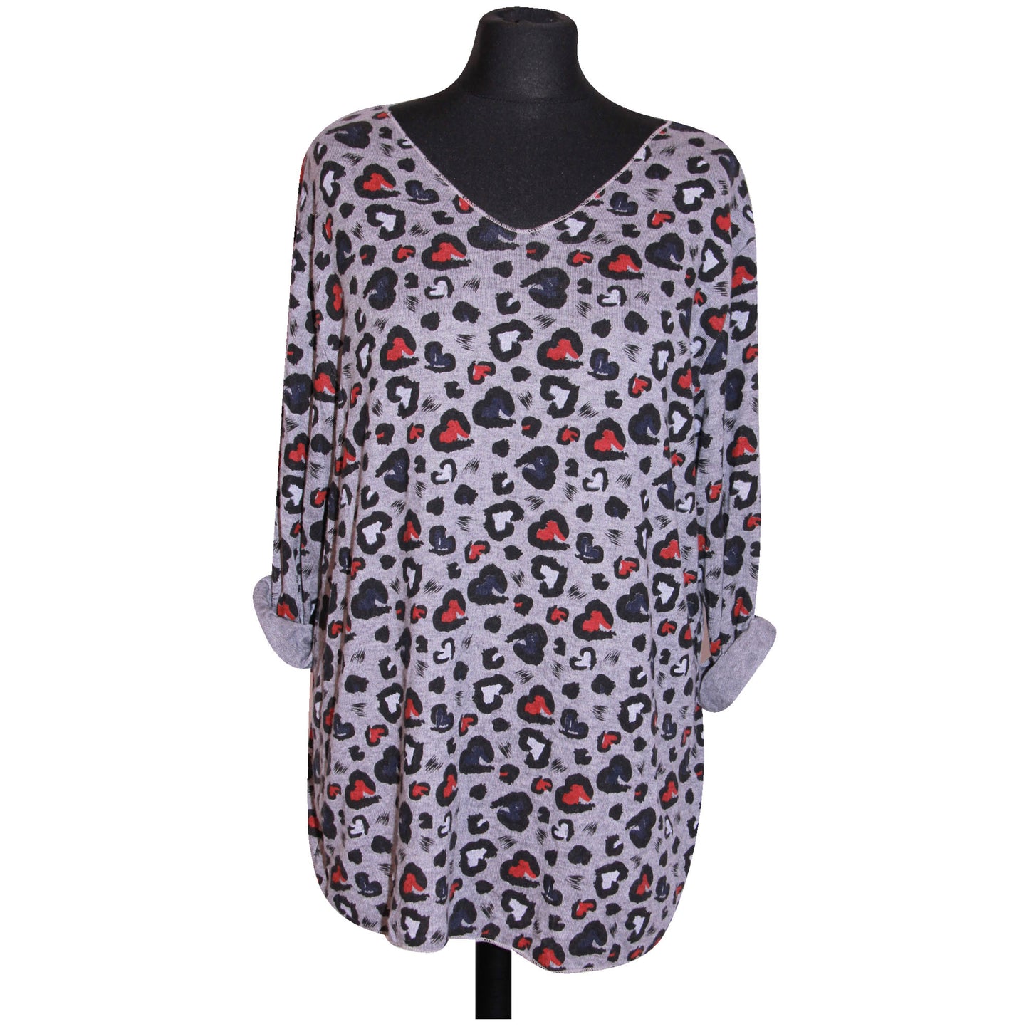 femmes italiennes hauts dames hiver imprimé animal longueur courte