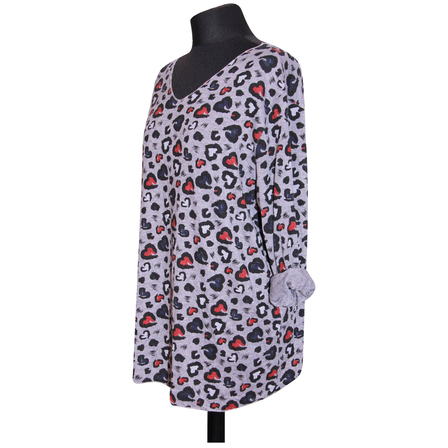 femmes italiennes hauts dames hiver imprimé animal longueur courte