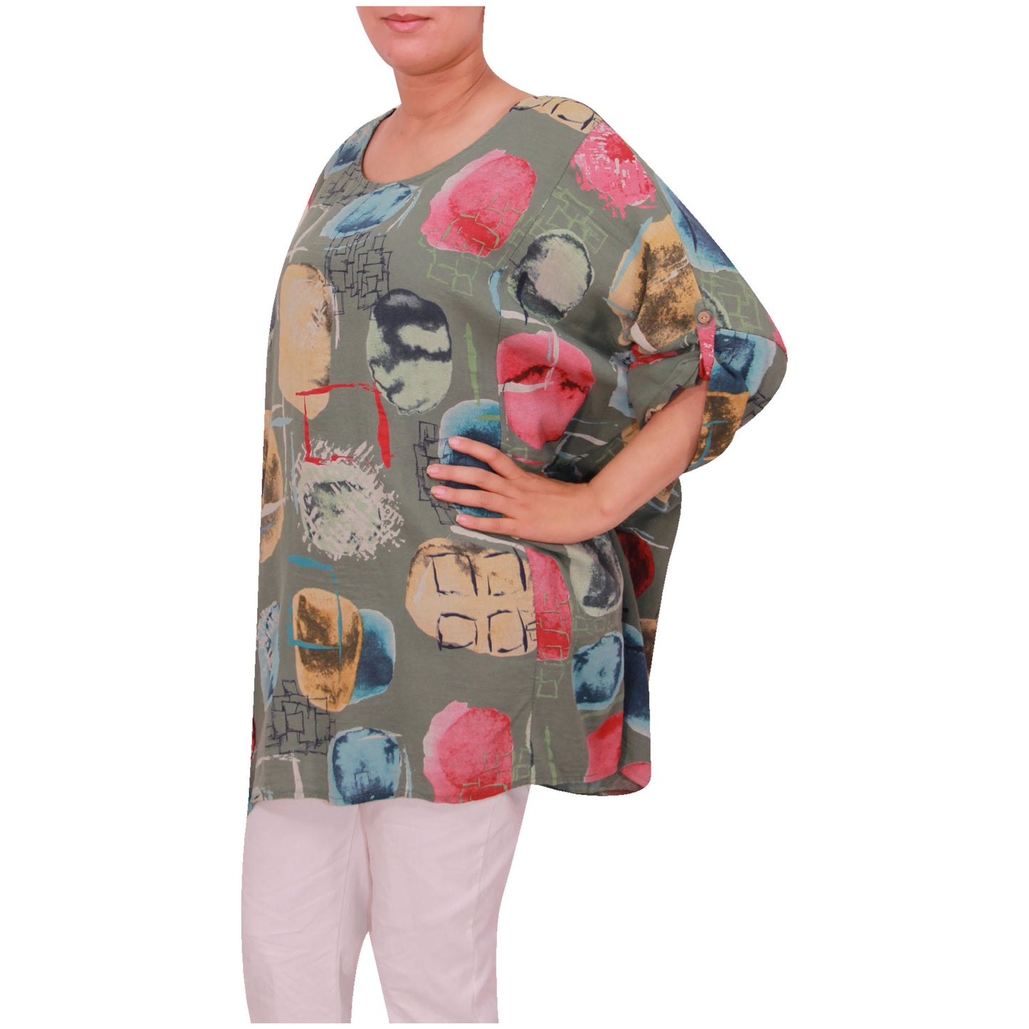 Italian Cotton Top, Apple Print, ladies tops,