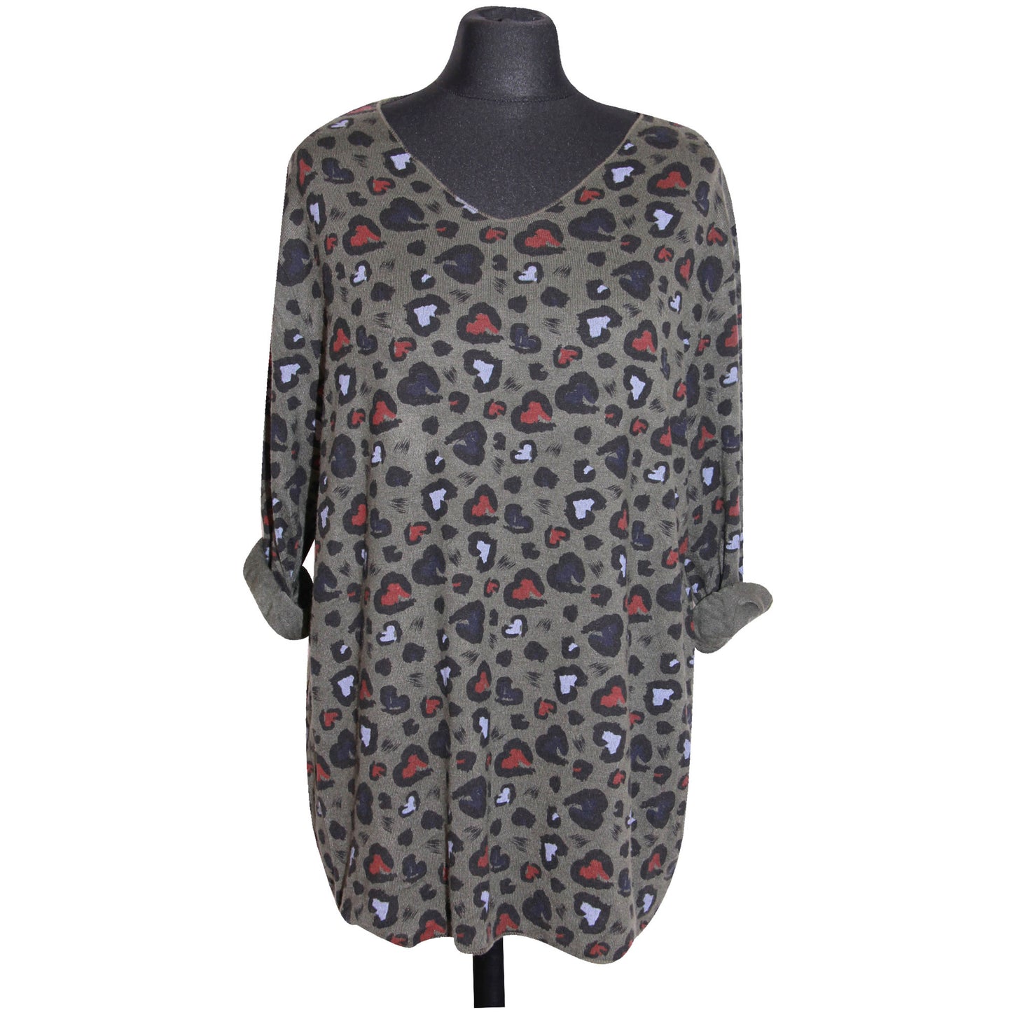 femmes italiennes hauts dames hiver imprimé animal longueur courte