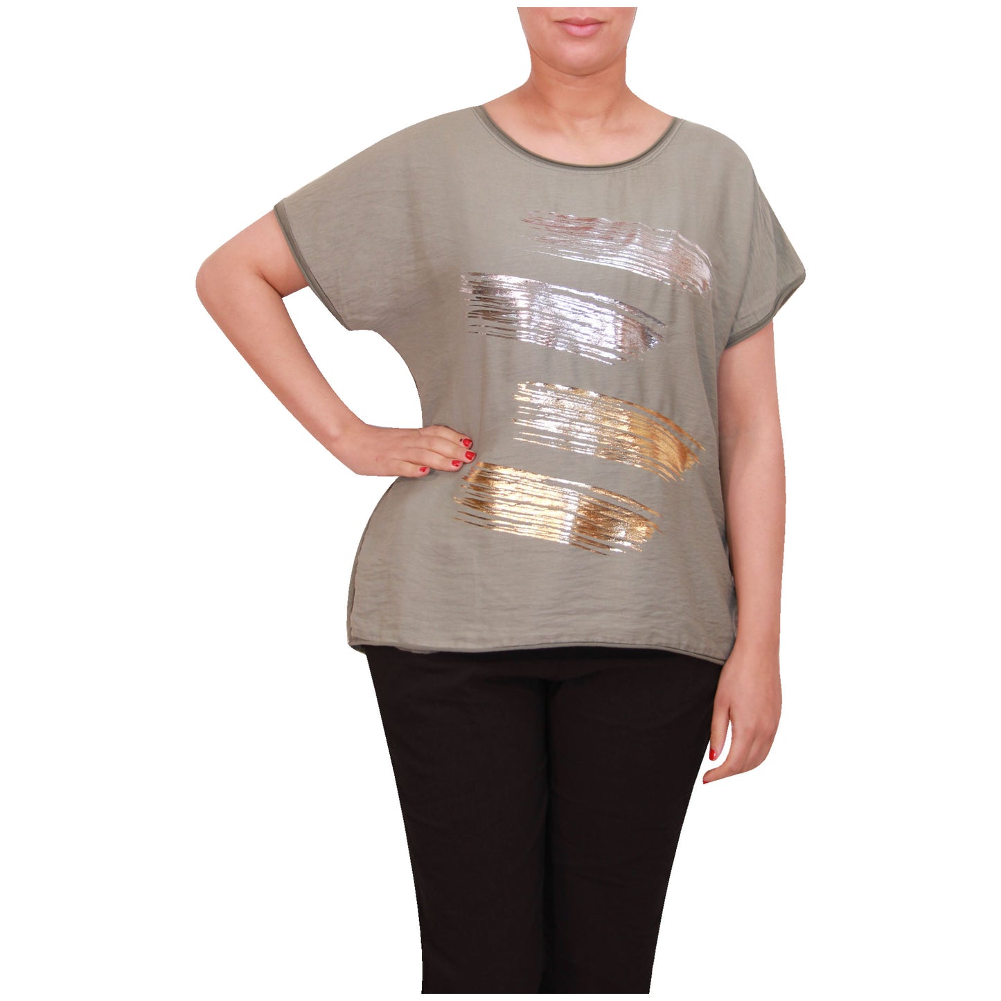 Haut à manches courtes pour femmes, t-shirt imprimé feuille italienne pour femmes, été