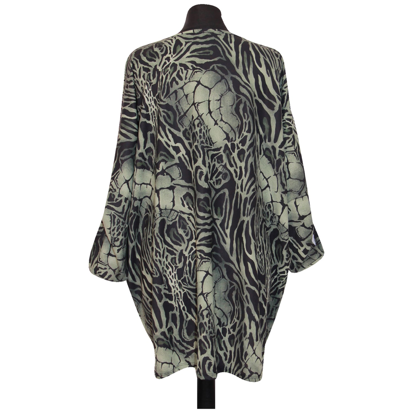 top italien pour femme imprimé animal TWIST FRONT BATWING