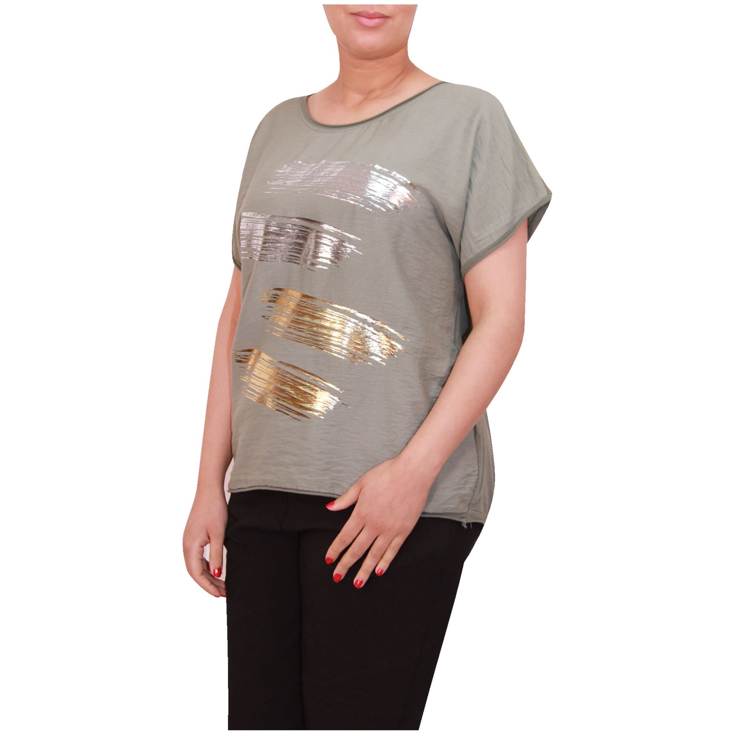 Haut à manches courtes pour femmes, t-shirt imprimé feuille italienne pour femmes, été