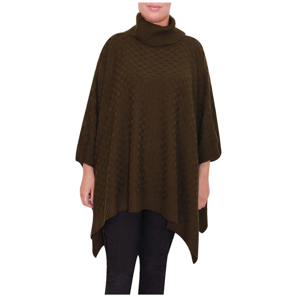 Femmes Poncho Mesdames Col Bénitier tricoté Poncho Cape Châle Écharpe Wrap