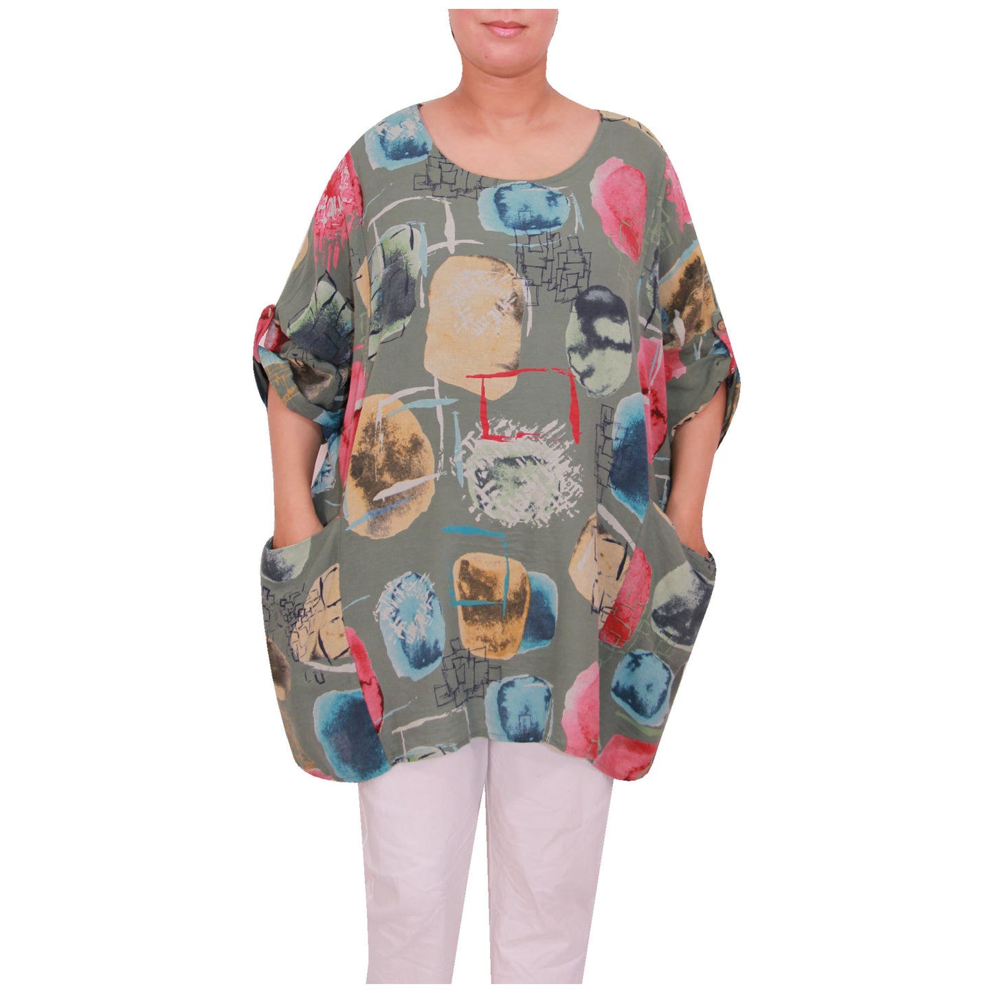 Italian Cotton Top, Apple Print, ladies tops,