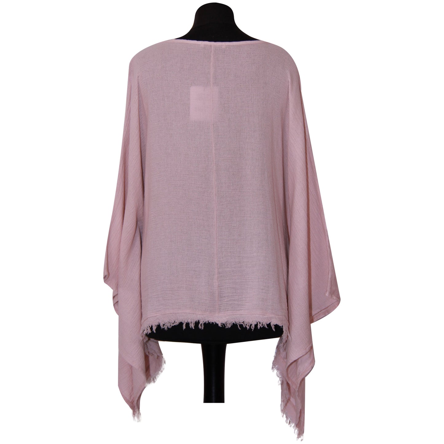 Eigenzinnige dames Italiaanse kimono dames ponchotop in linnen katoen - Lagenlook Raw