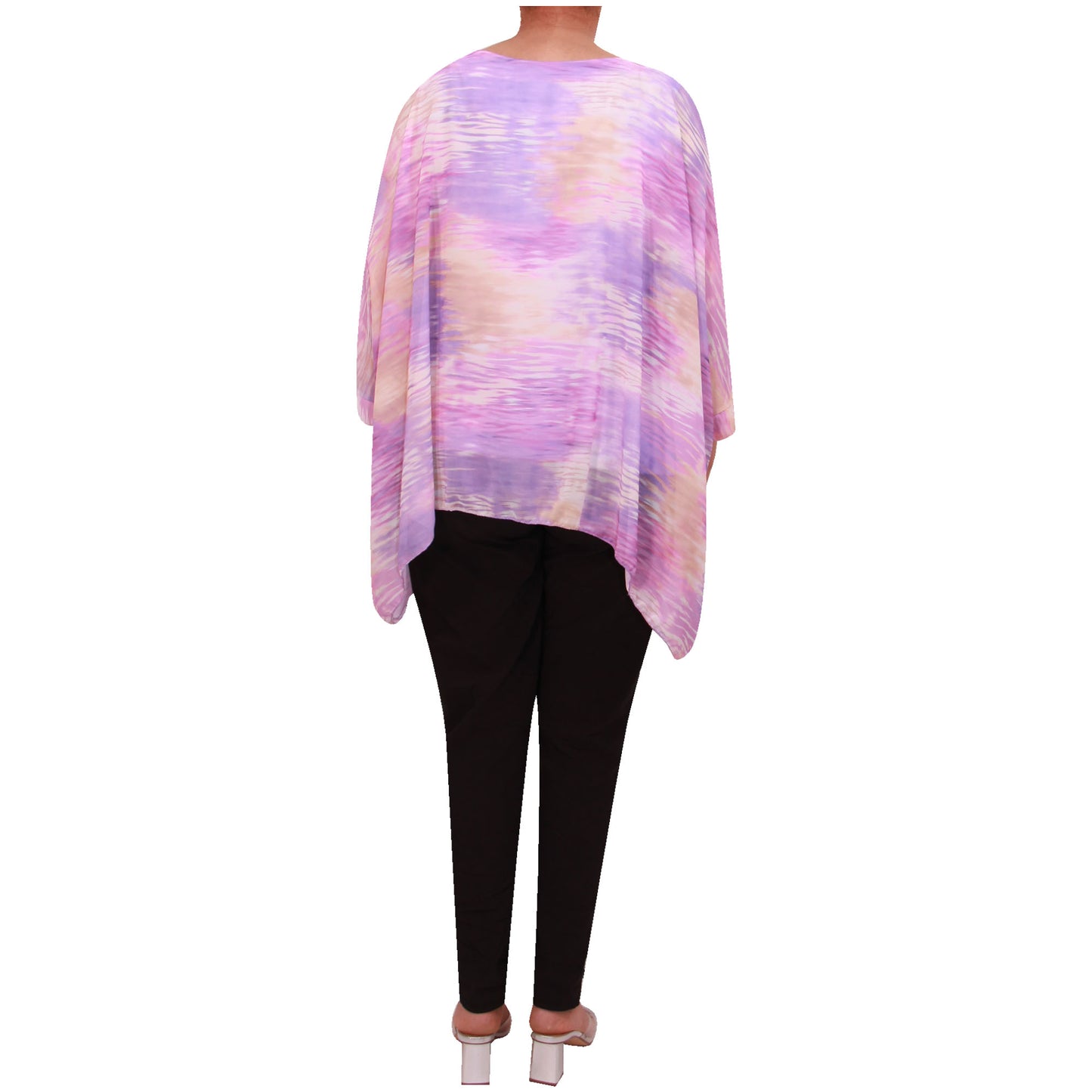 Top femme chemisier en mousseline de soie Tie Dye