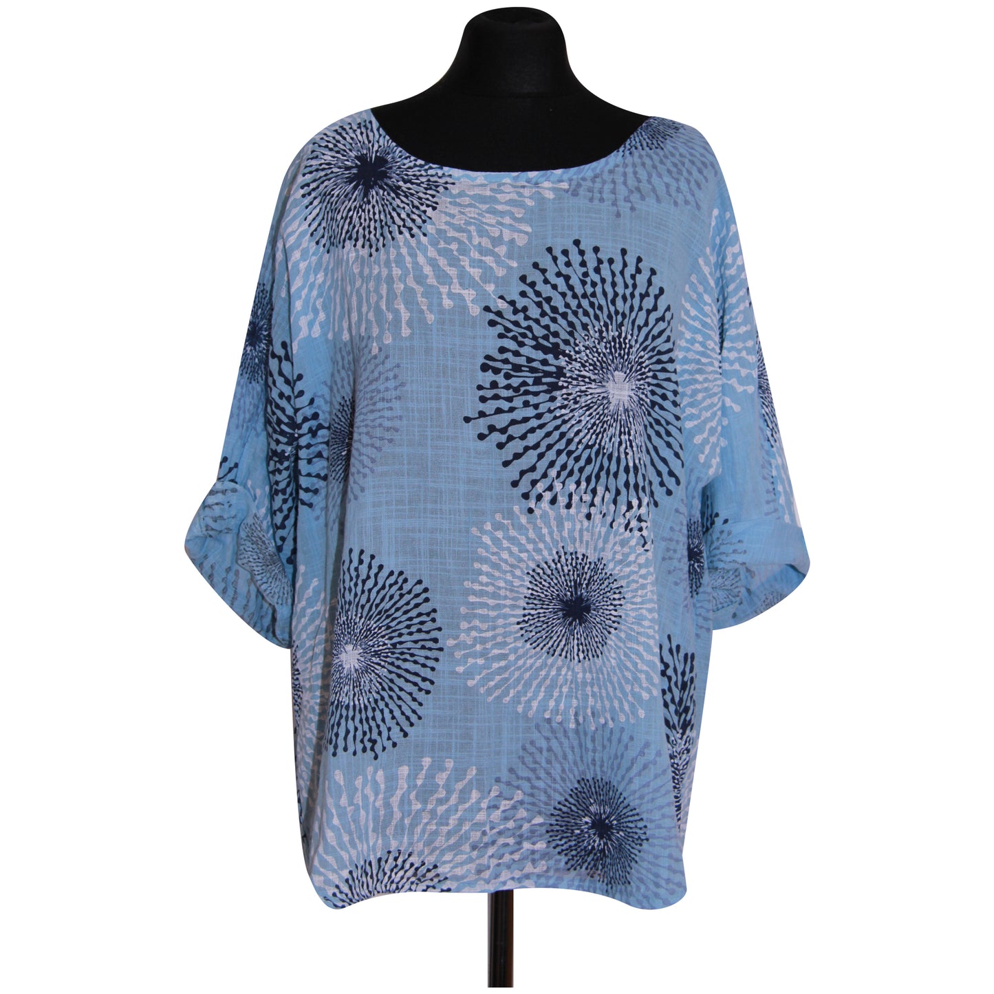 Gecropt topje met Italiaanse spetterprint - Trendy en opvallend