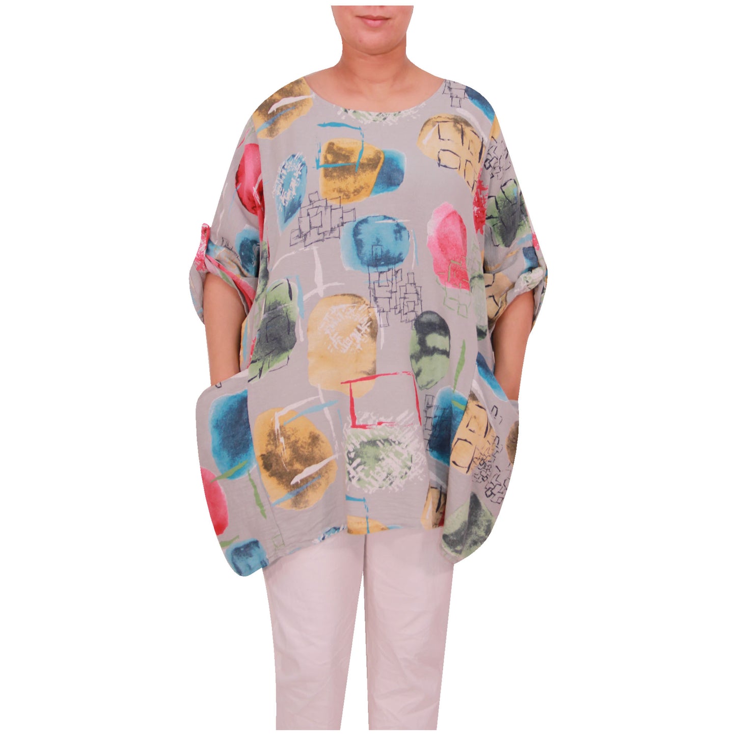 Italian Cotton Top, Apple Print, ladies tops,