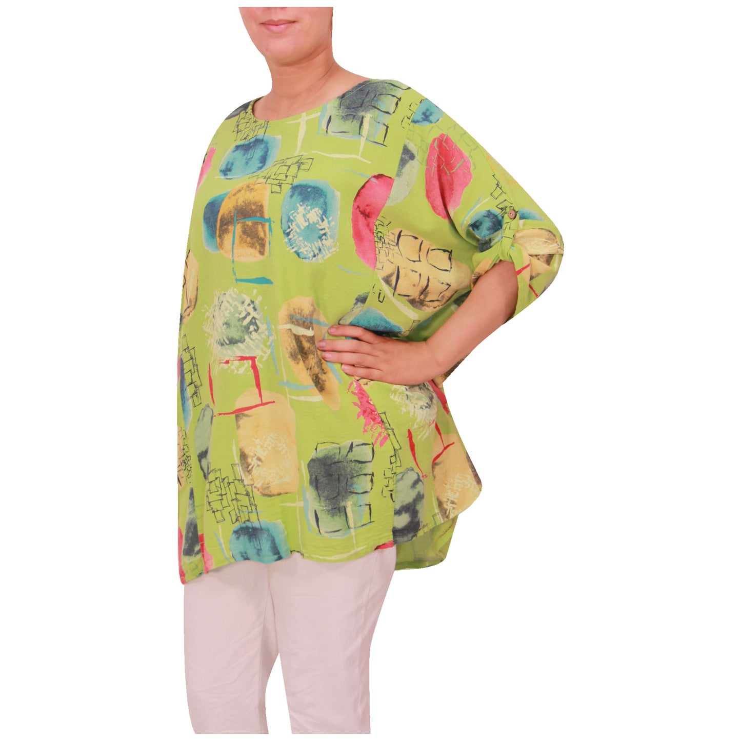 Italian Cotton Top, Apple Print, ladies tops,