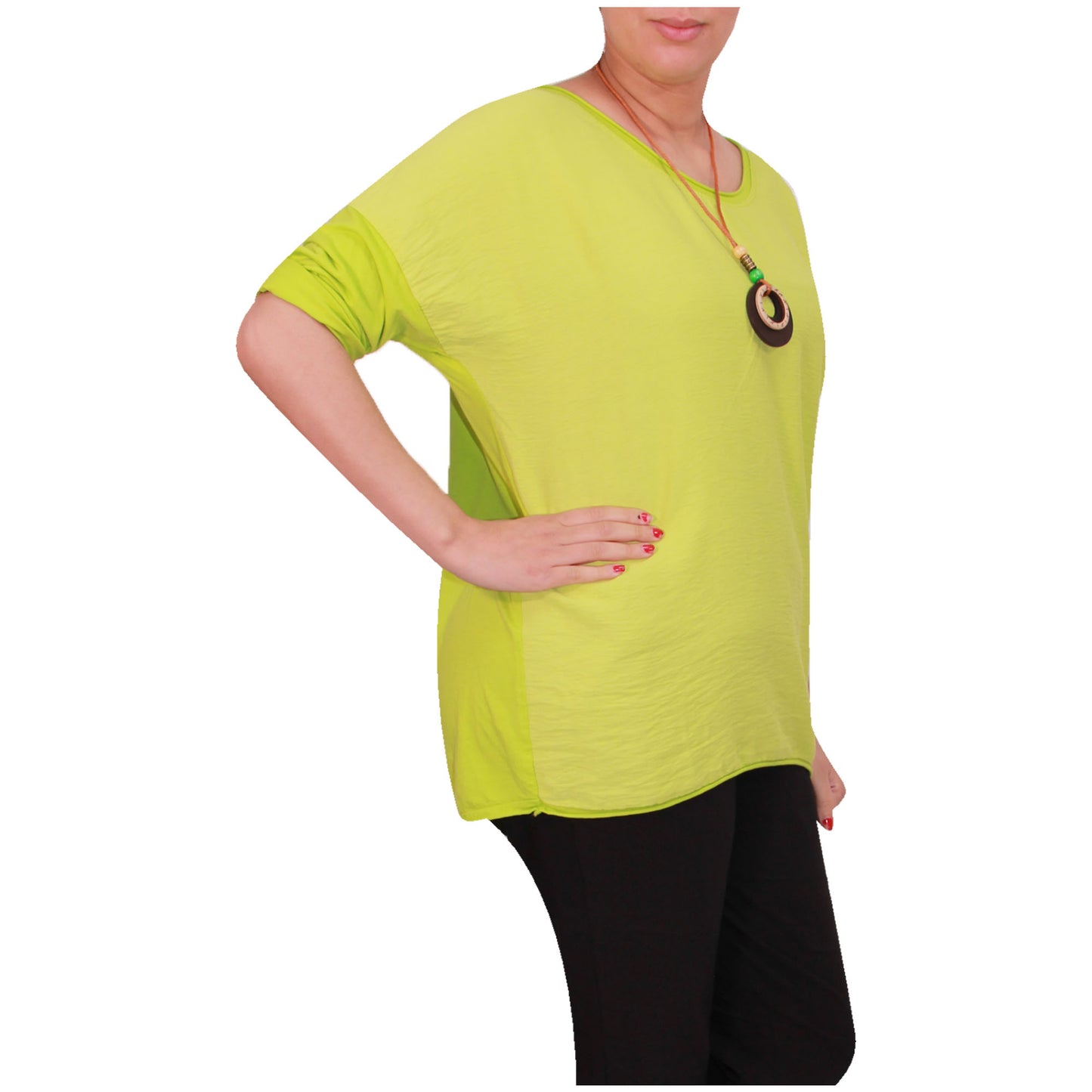 Chemise Crop Top Unie pour Femme, Fabriquée en Italie, avec un Tissu de Qualité Supérieure