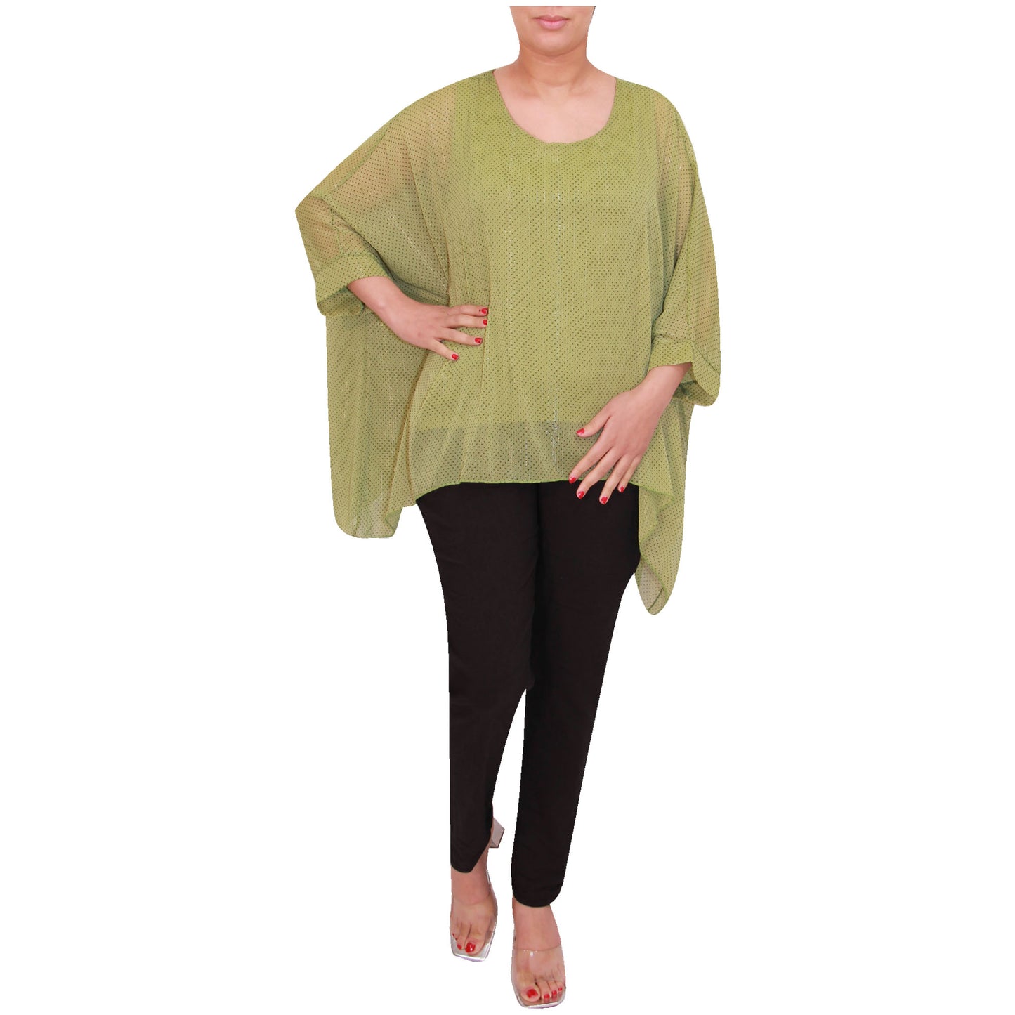 Haut femme kimono chemisier en mousseline de soie