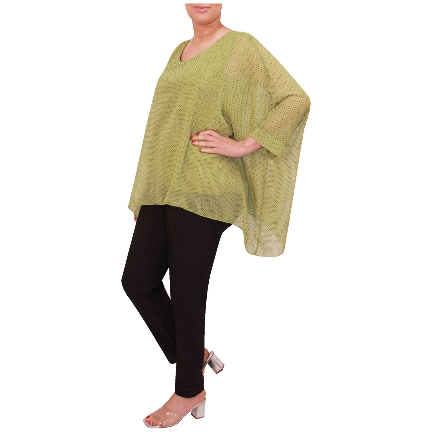 Haut femme kimono chemisier en mousseline de soie