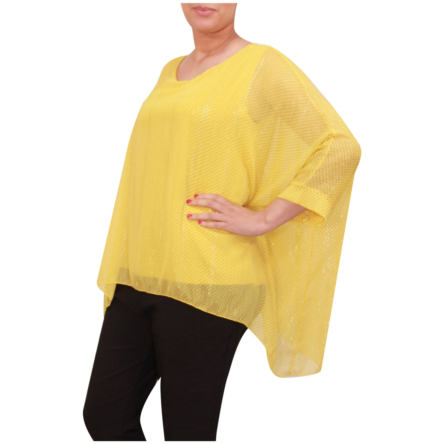Haut femme kimono chemisier en mousseline de soie