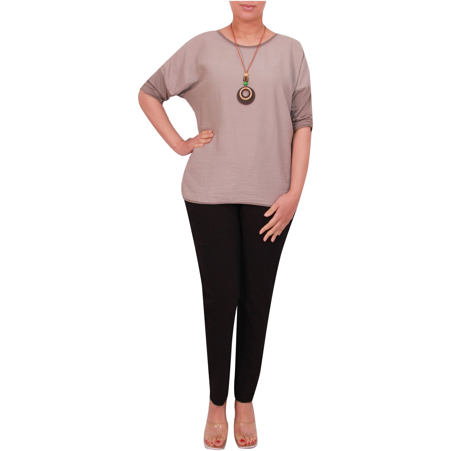 Chemise Crop Top Unie pour Femme, Fabriquée en Italie, avec un Tissu de Qualité Supérieure