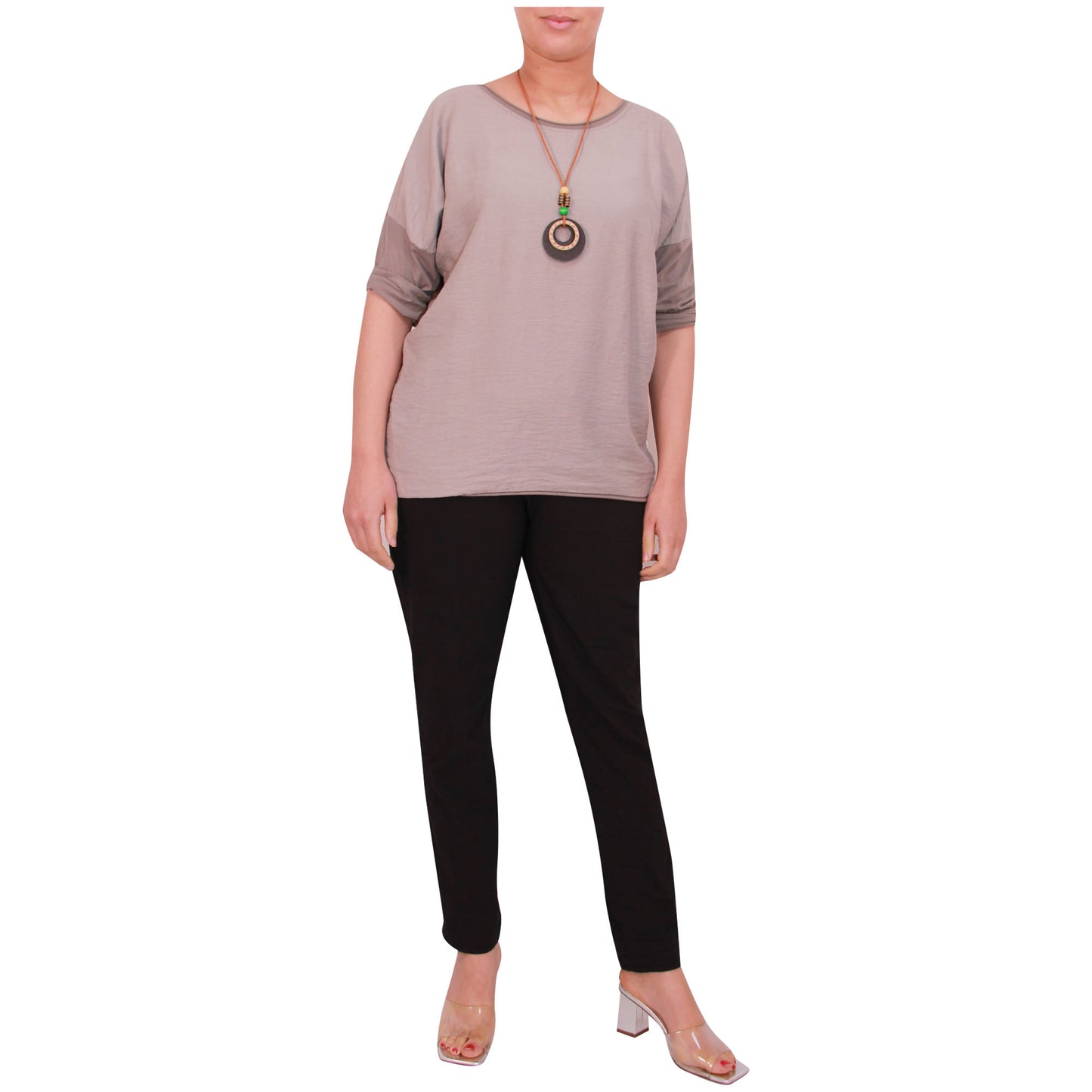 Chemise Crop Top Unie pour Femme, Fabriquée en Italie, avec un Tissu de Qualité Supérieure