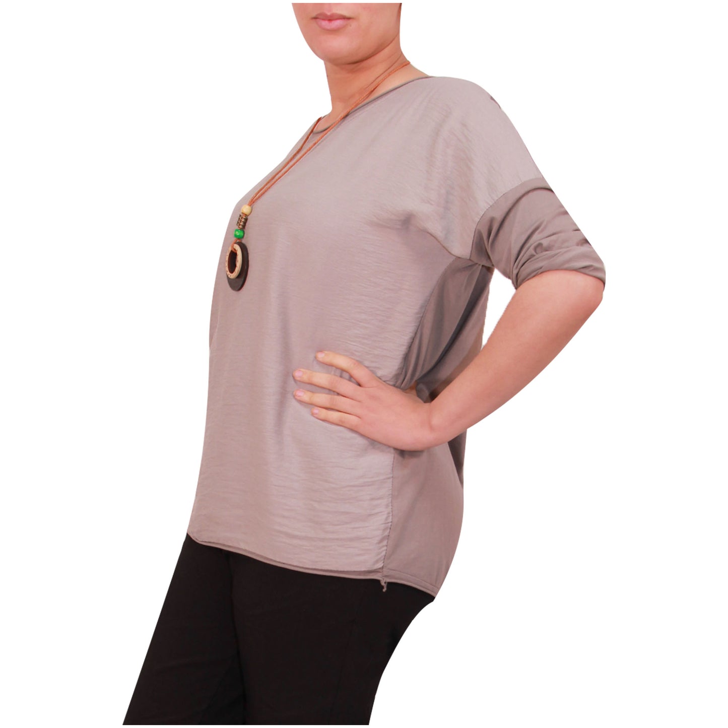 Chemise Crop Top Unie pour Femme, Fabriquée en Italie, avec un Tissu de Qualité Supérieure