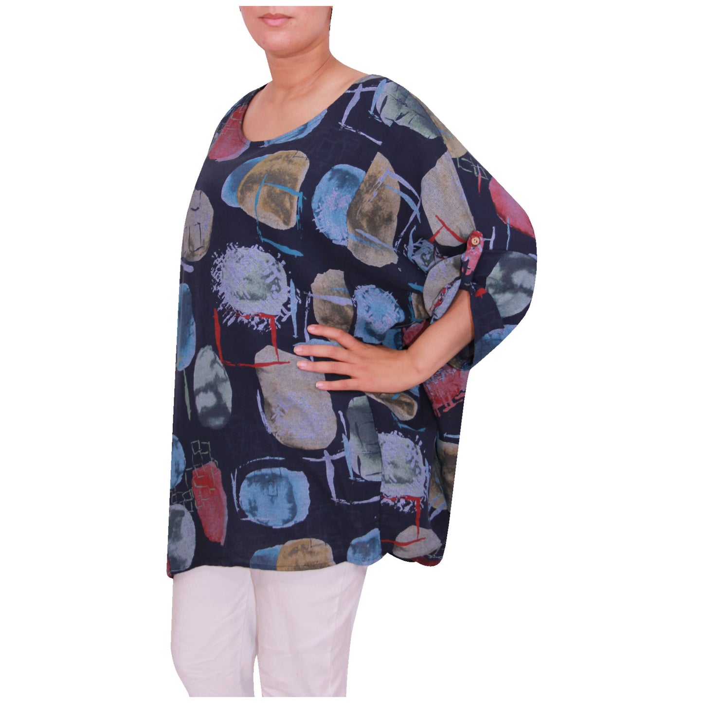 Italian Cotton Top, Apple Print, ladies tops,