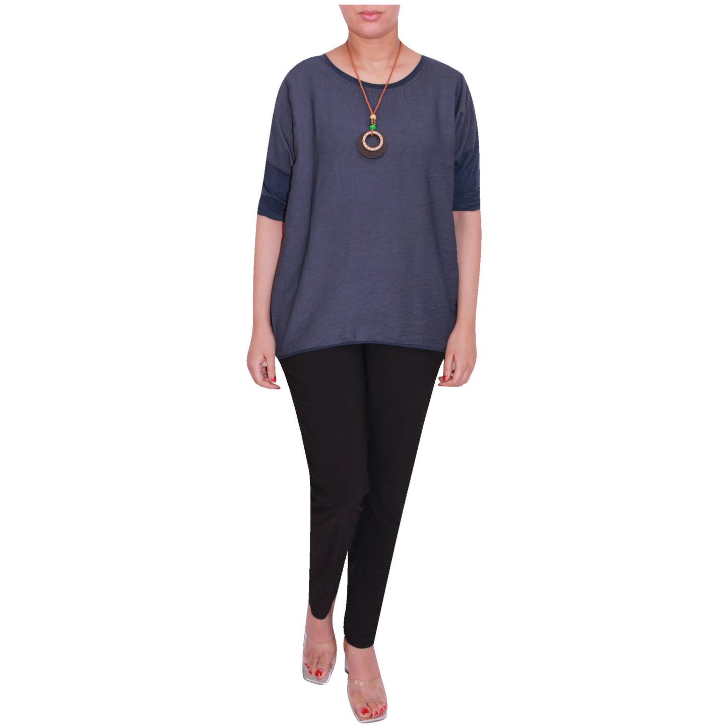 Chemise Crop Top Unie pour Femme, Fabriquée en Italie, avec un Tissu de Qualité Supérieure