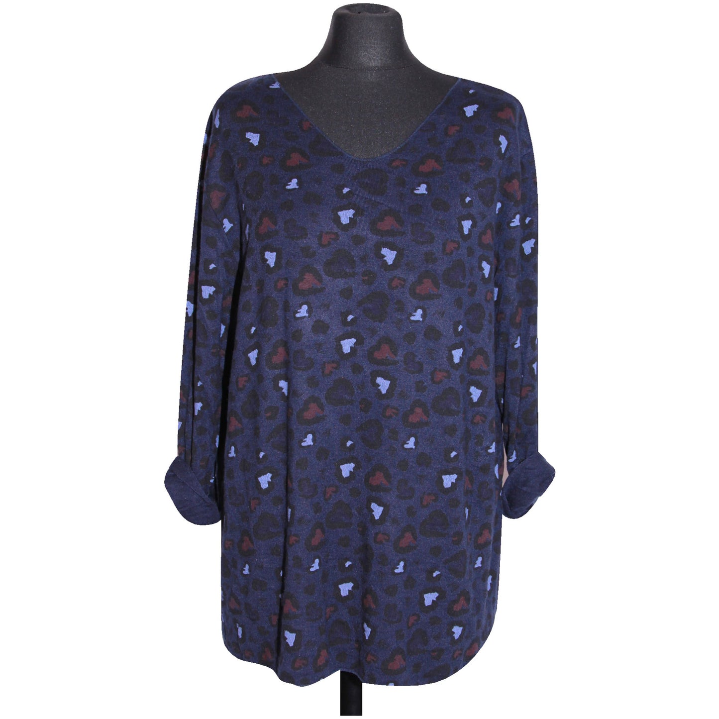 femmes italiennes hauts dames hiver imprimé animal longueur courte