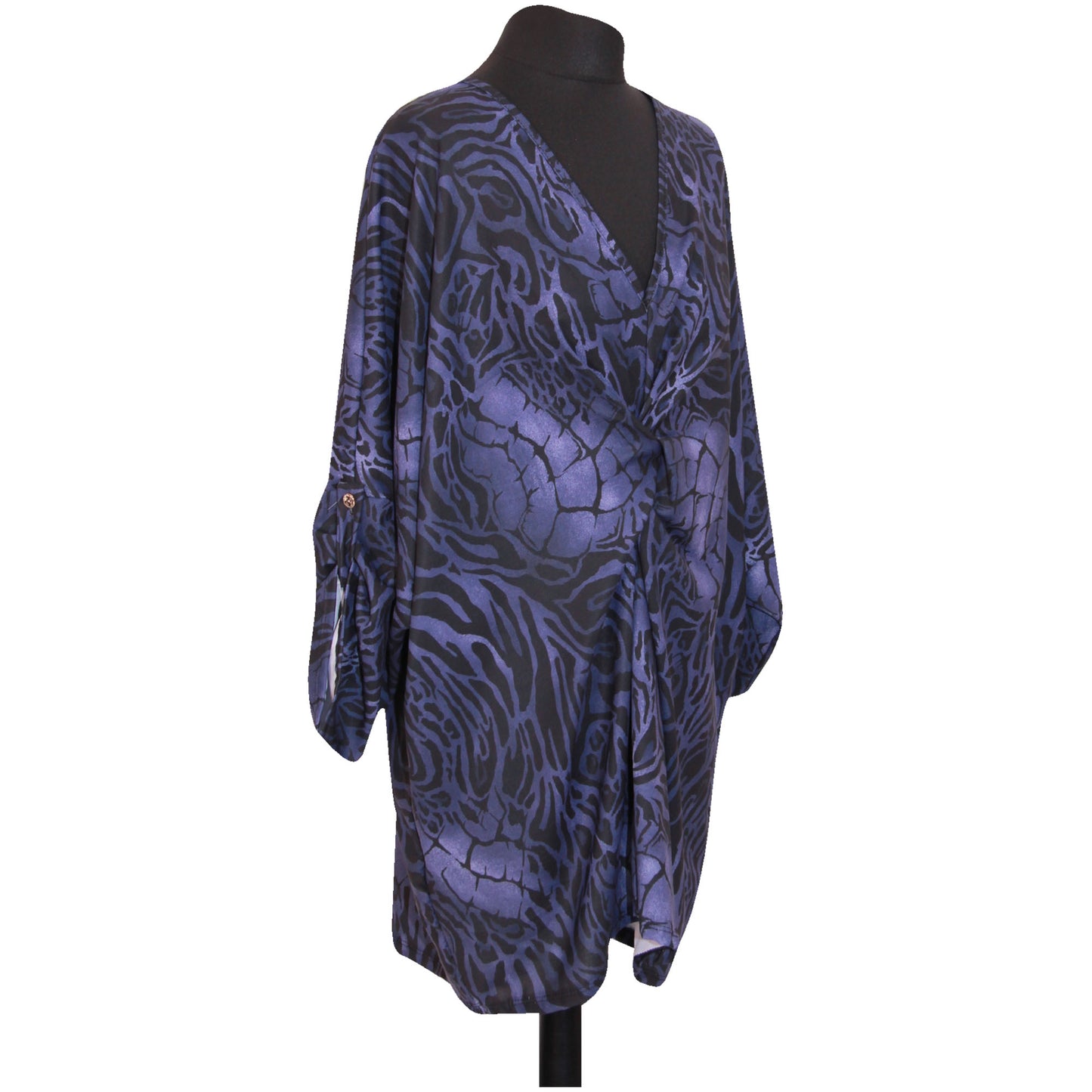 top italien pour femme imprimé animal TWIST FRONT BATWING