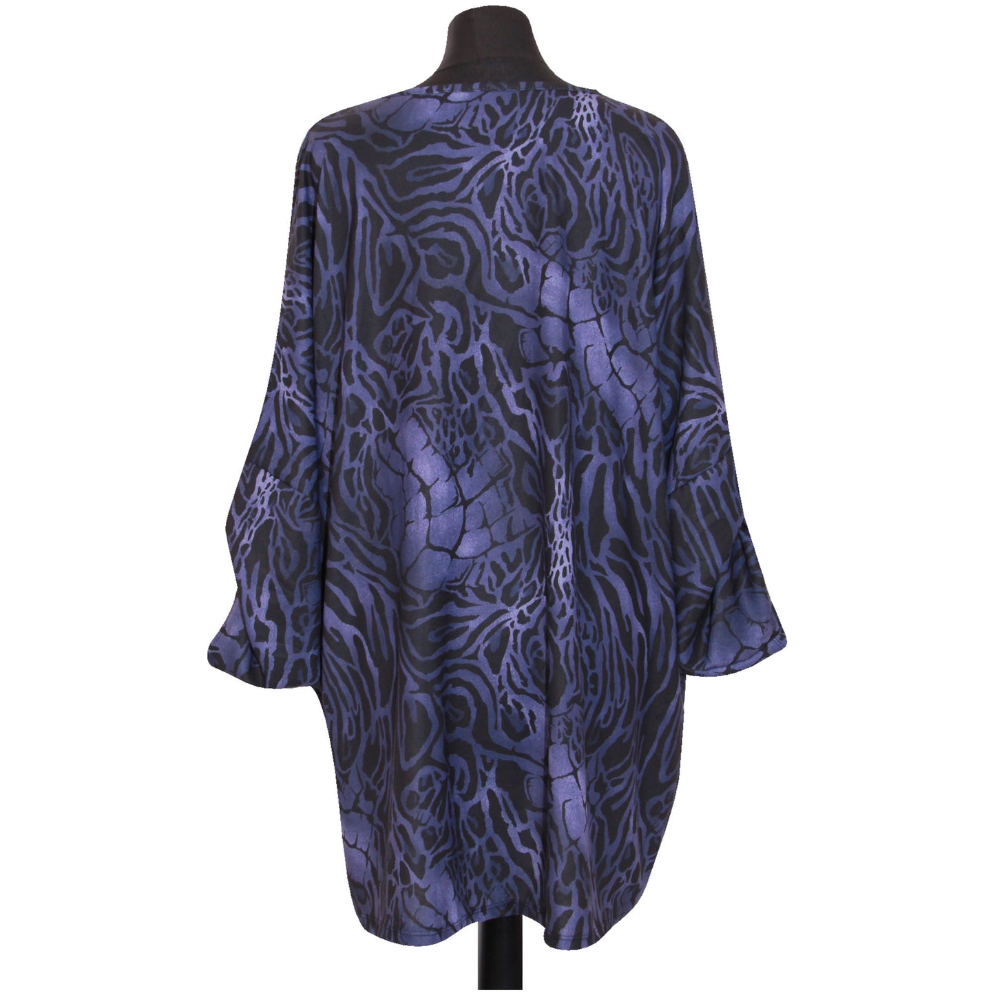 top italien pour femme imprimé animal TWIST FRONT BATWING