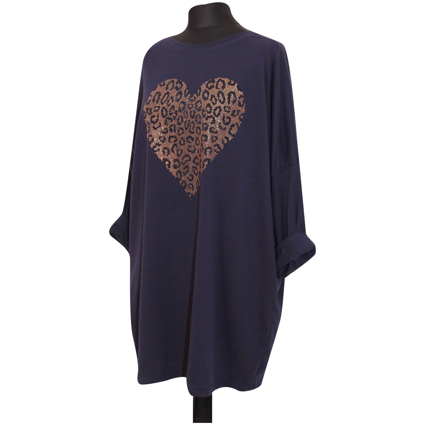 Dames Italiaanse harttop Dames katoenen tuniektop met dierenprint