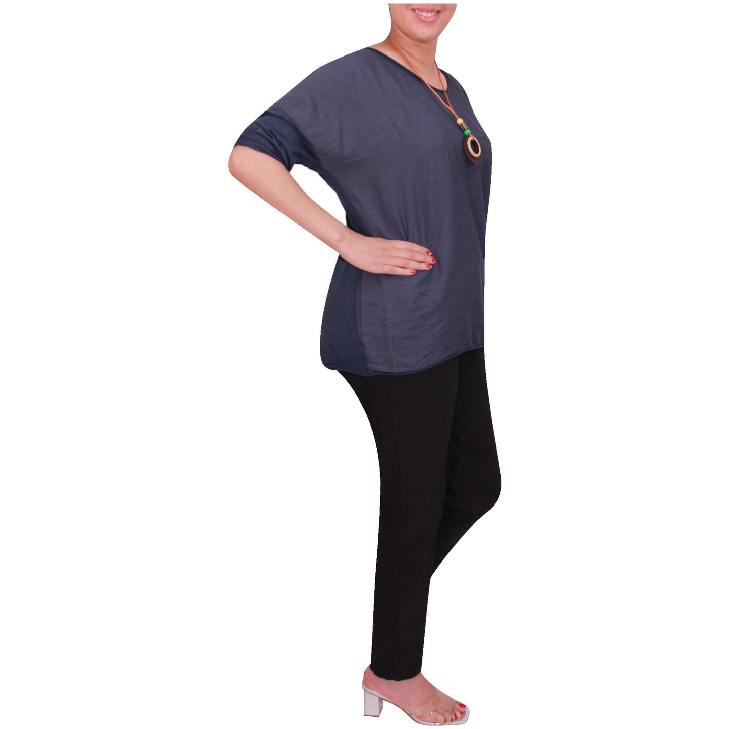 Chemise Crop Top Unie pour Femme, Fabriquée en Italie, avec un Tissu de Qualité Supérieure