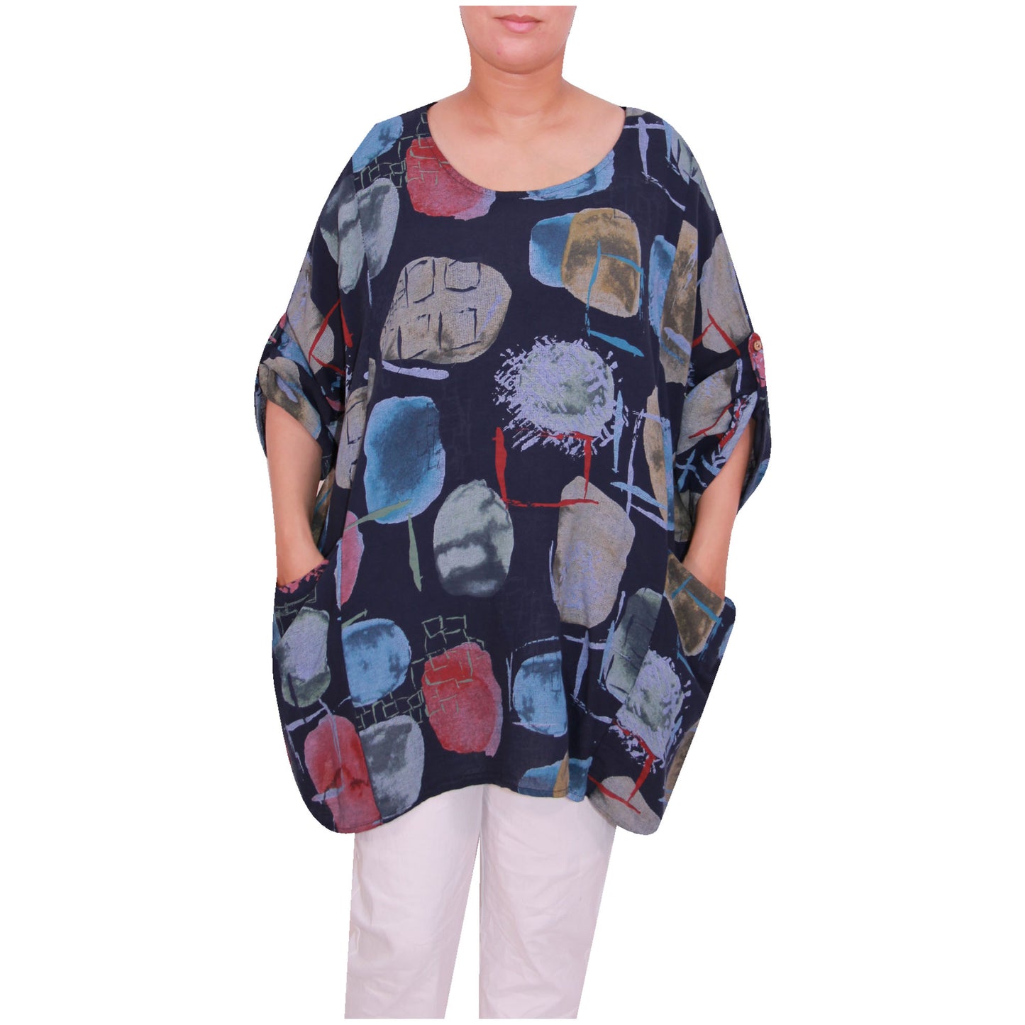 Italian Cotton Top, Apple Print, ladies tops,