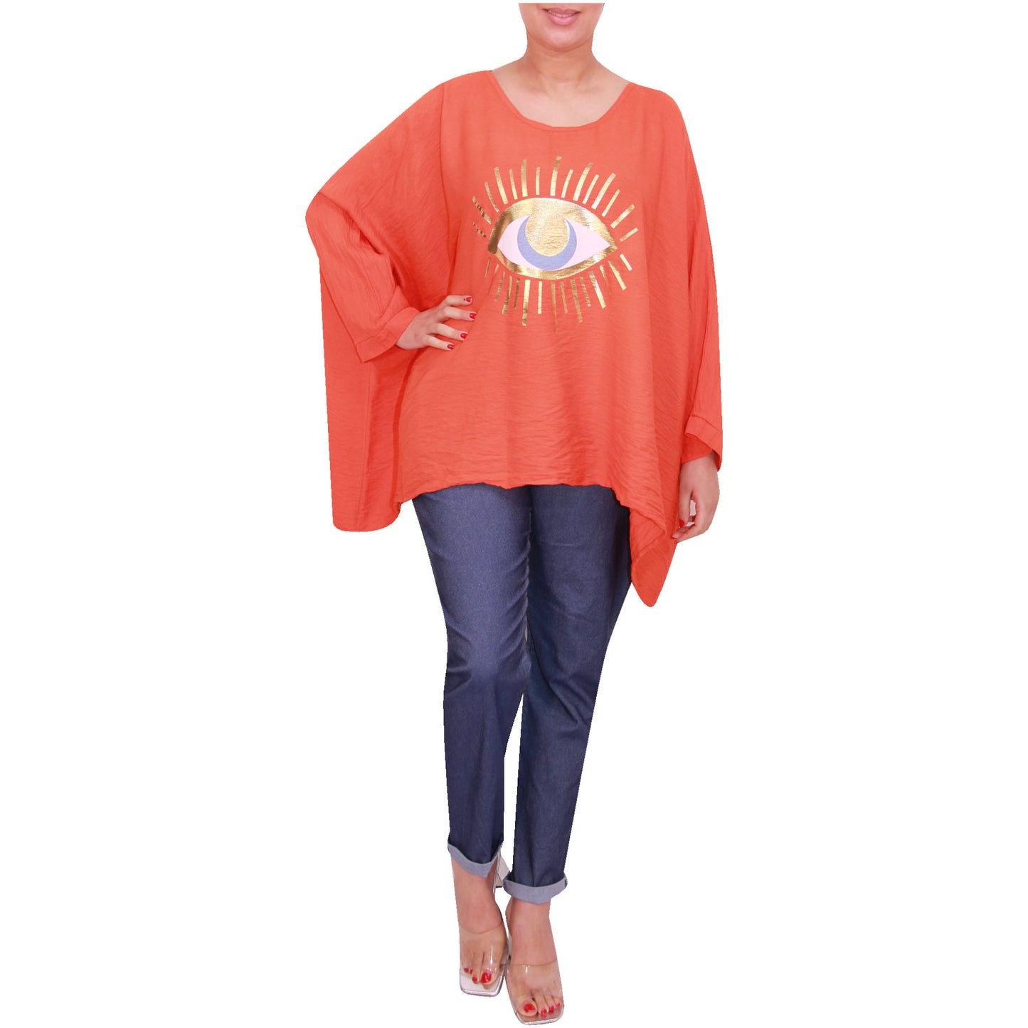 Mesdames fashion top femmes plus taille kimono eye top filles