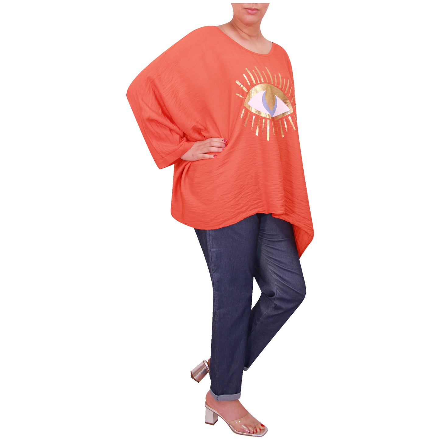 Mesdames fashion top femmes plus taille kimono eye top filles