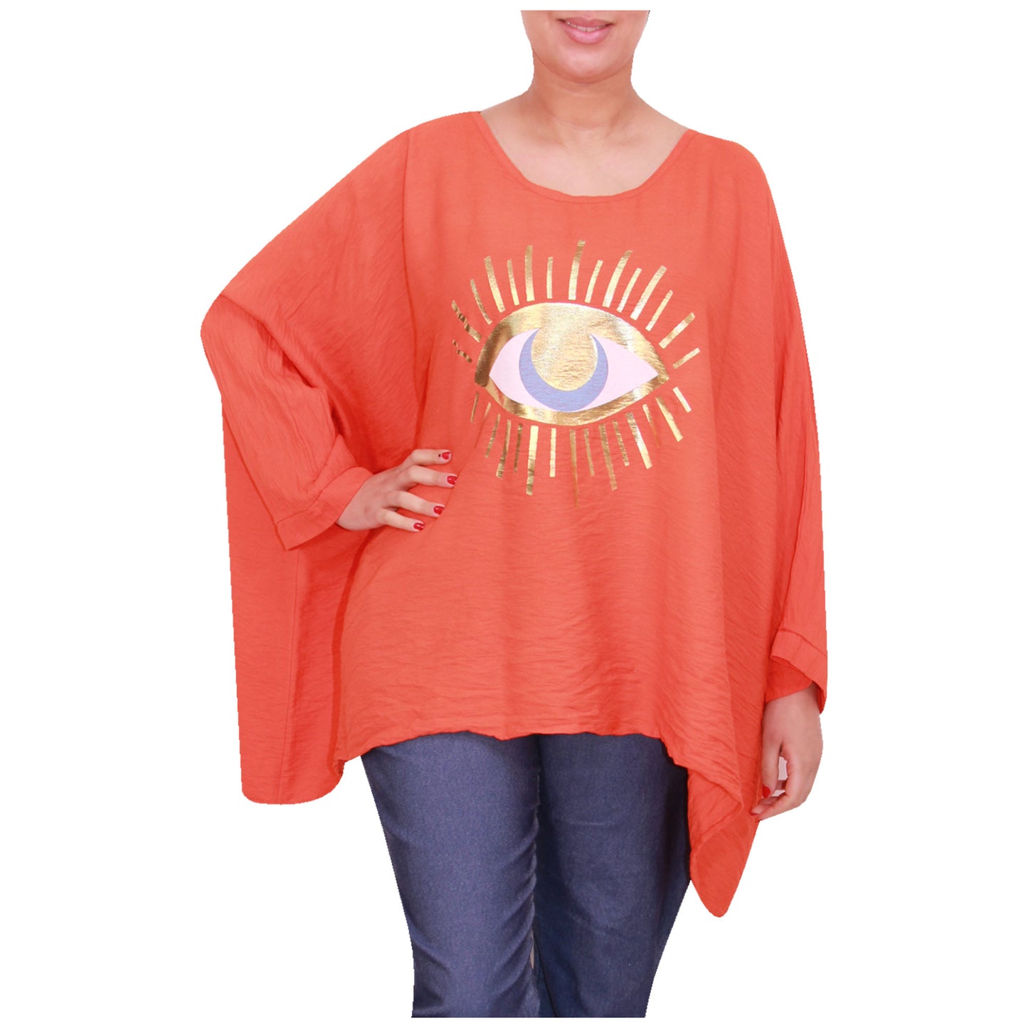 Mesdames fashion top femmes plus taille kimono eye top filles