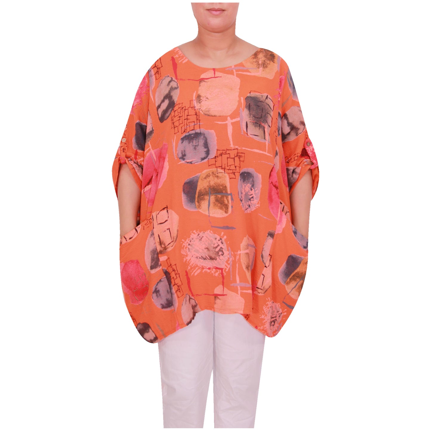 Italian Cotton Top, Apple Print, ladies tops,
