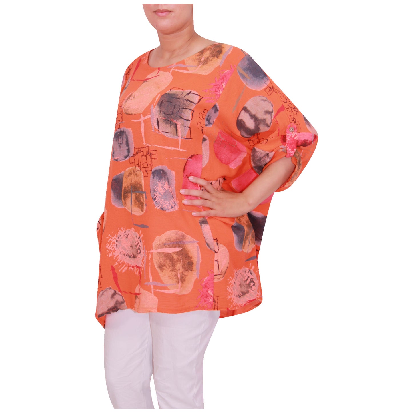 Italian Cotton Top, Apple Print, ladies tops,