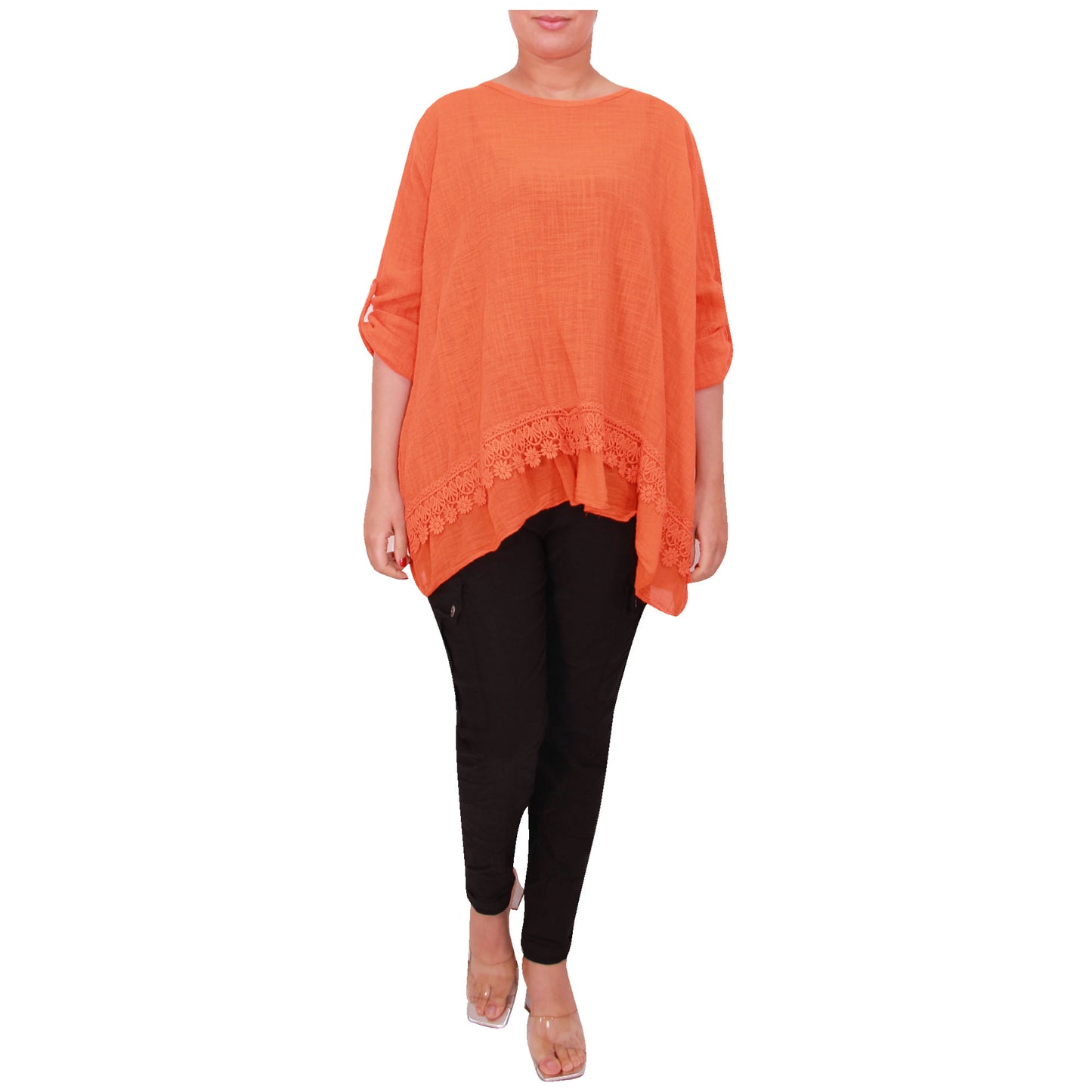 Italian Ladies Plain Lace Top