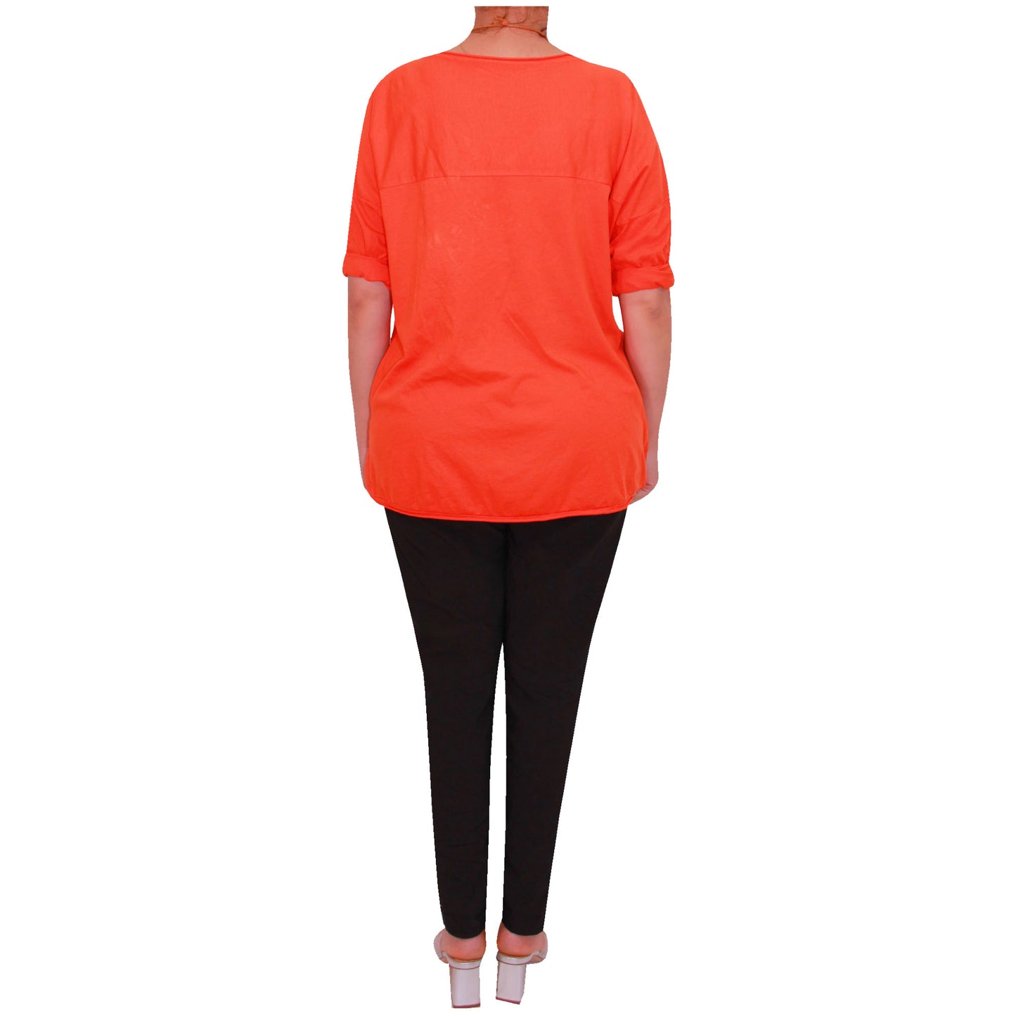 Chemise Crop Top Unie pour Femme, Fabriquée en Italie, avec un Tissu de Qualité Supérieure