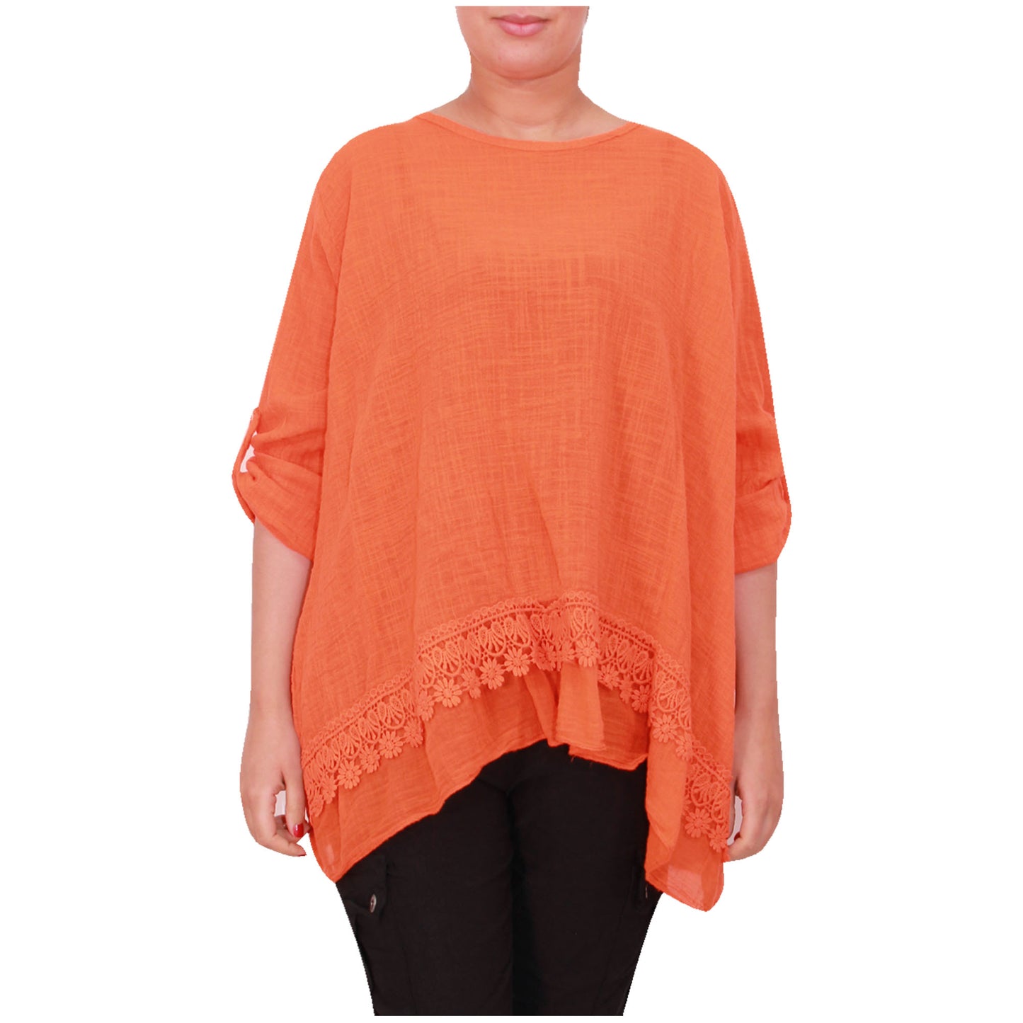 Italian Ladies Plain Lace Top