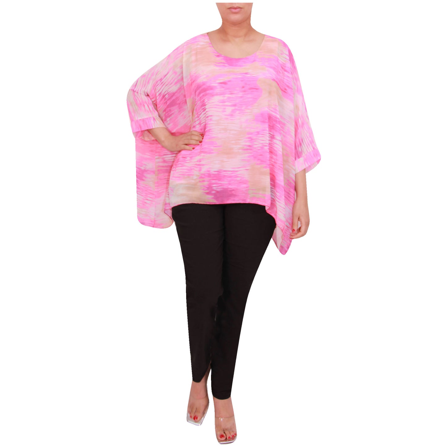 Top femme chemisier en mousseline de soie Tie Dye