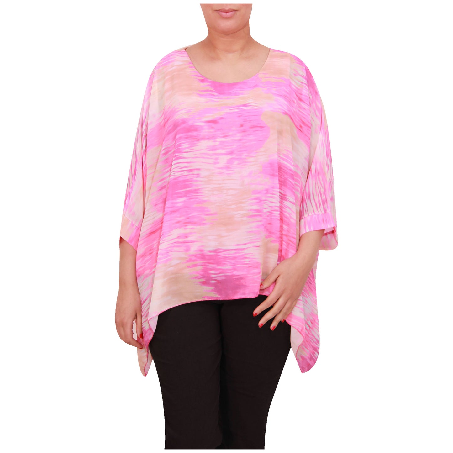 Top femme chemisier en mousseline de soie Tie Dye