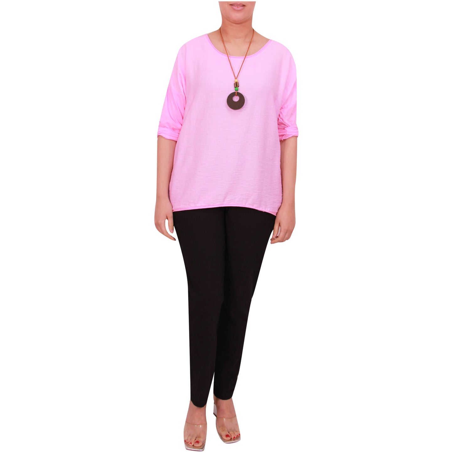 Chemise Crop Top Unie pour Femme, Fabriquée en Italie, avec un Tissu de Qualité Supérieure