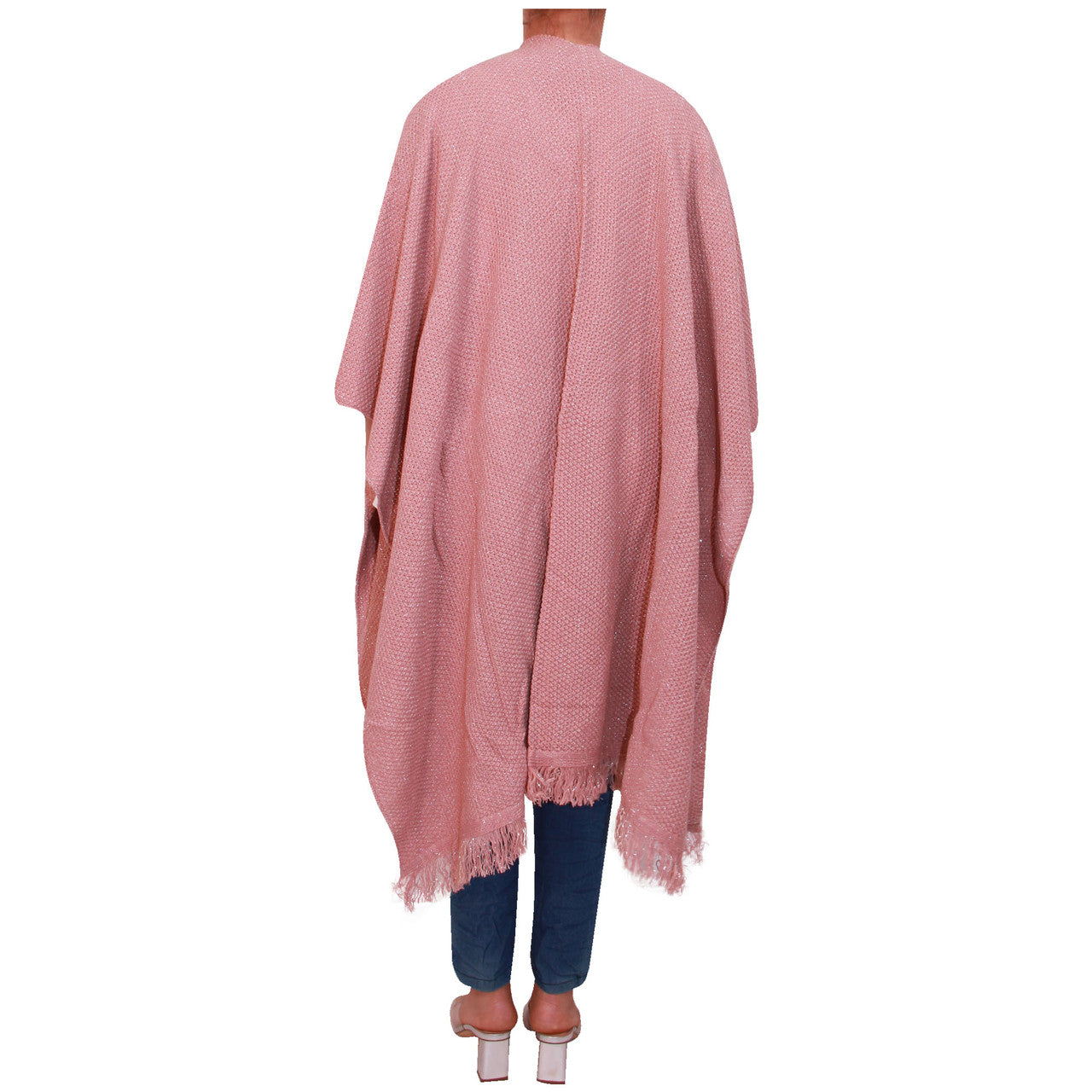Vrouwen Sjaal Dames Gebreide Poncho Cape Sjaal Meisjes Warme Wrap Sjaal Winter Effen Lurex