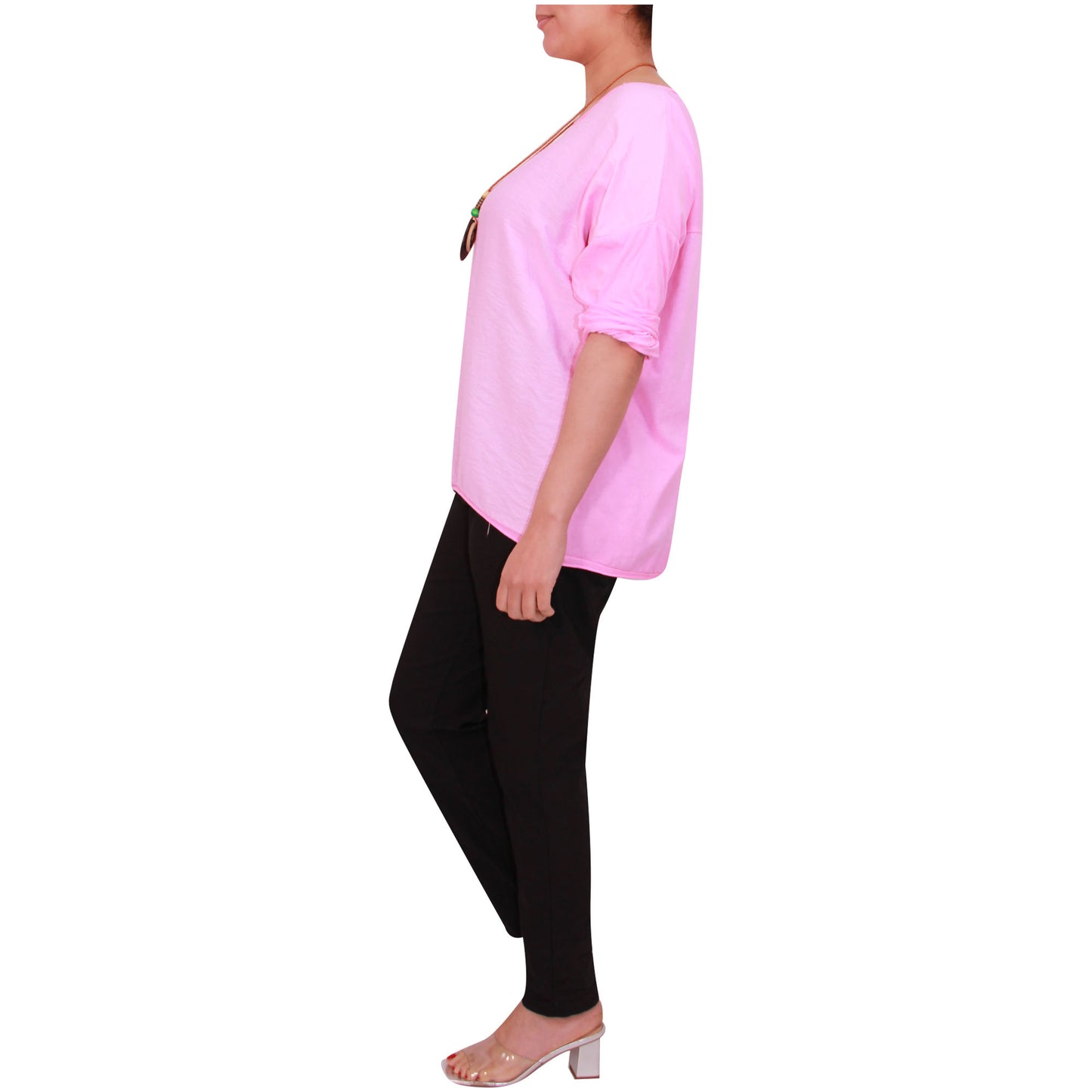Chemise Crop Top Unie pour Femme, Fabriquée en Italie, avec un Tissu de Qualité Supérieure