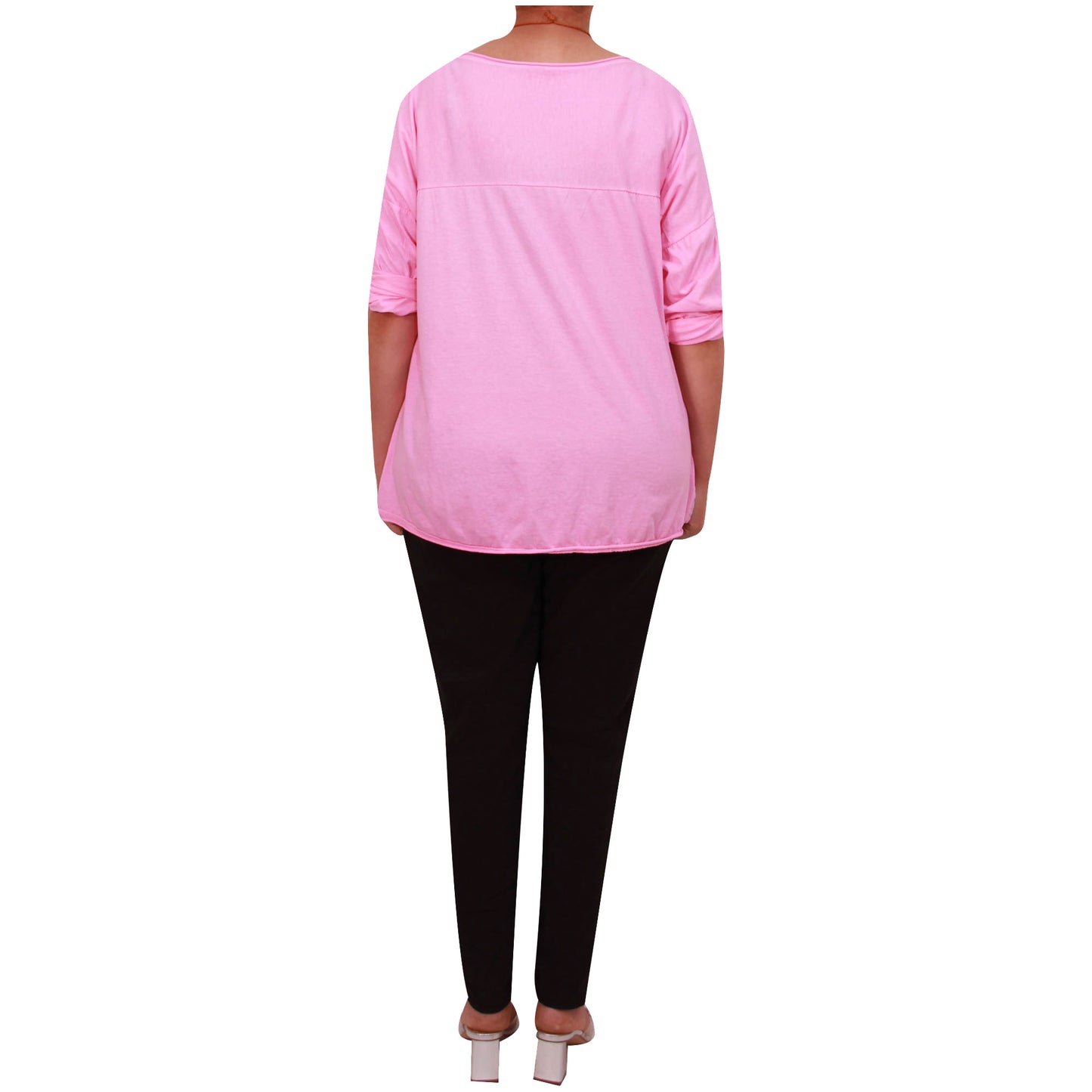 Chemise Crop Top Unie pour Femme, Fabriquée en Italie, avec un Tissu de Qualité Supérieure