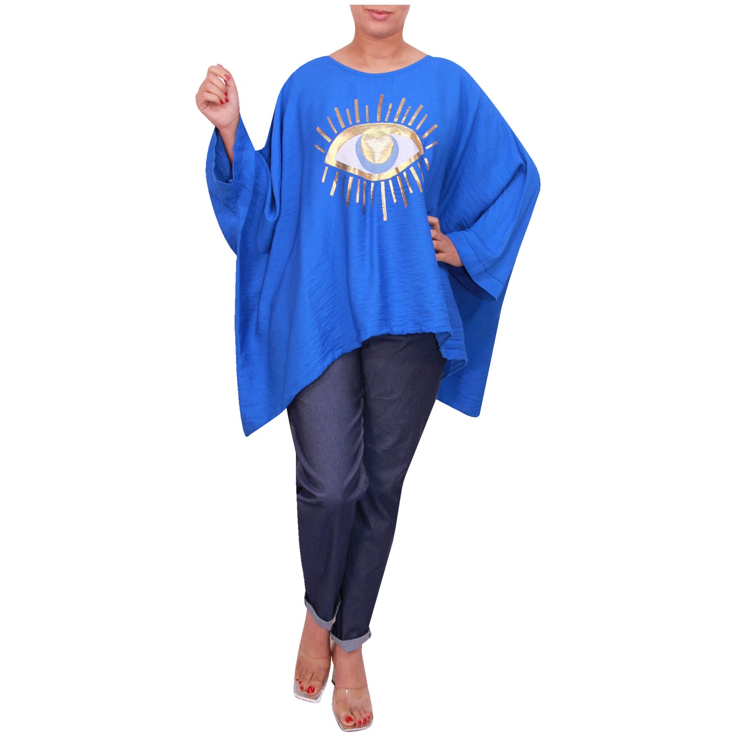 Mesdames fashion top femmes plus taille kimono eye top filles